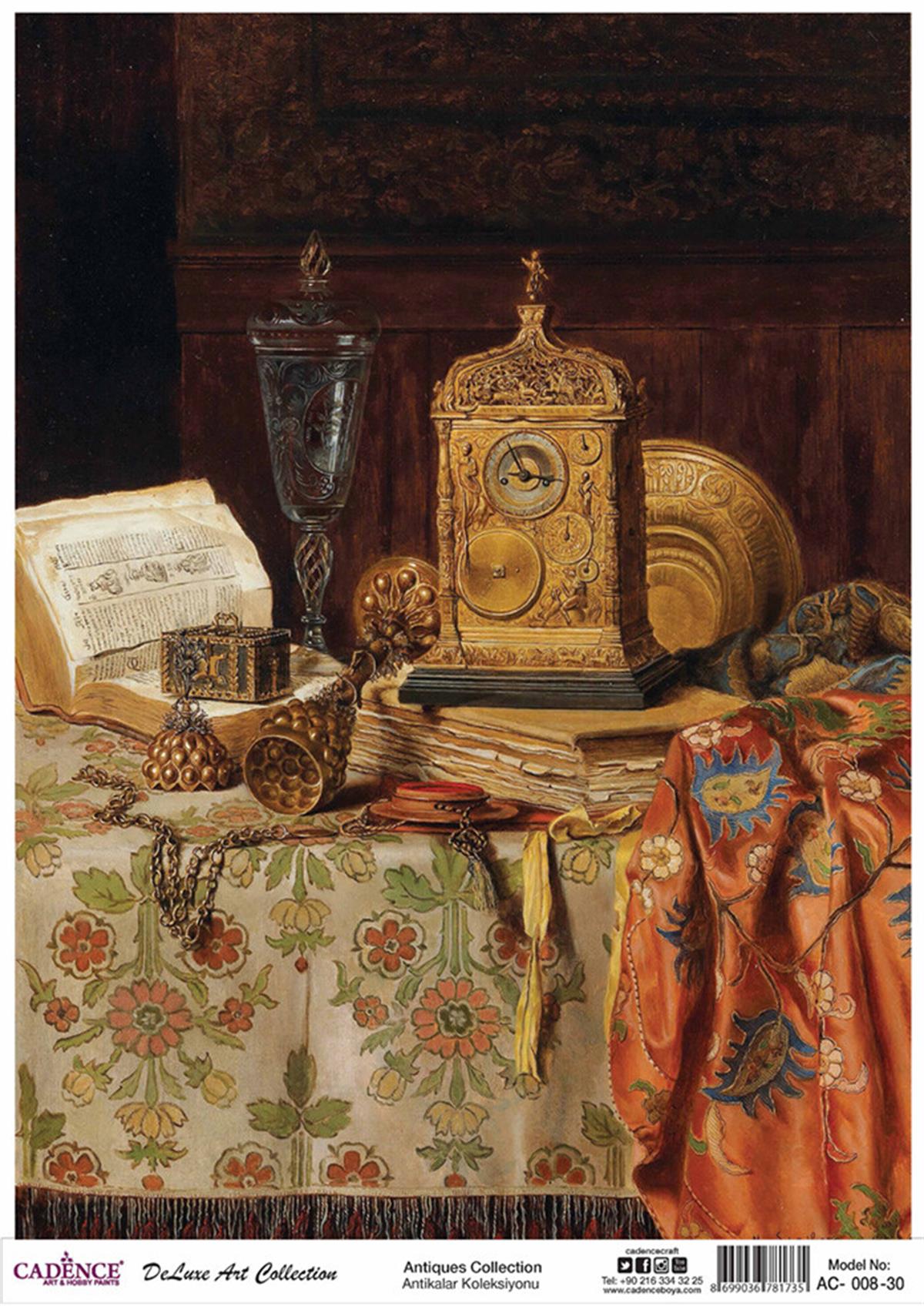 مجموعة ديكوباج نحاسية من كادنس انتيك Ac 08 30x42 سم