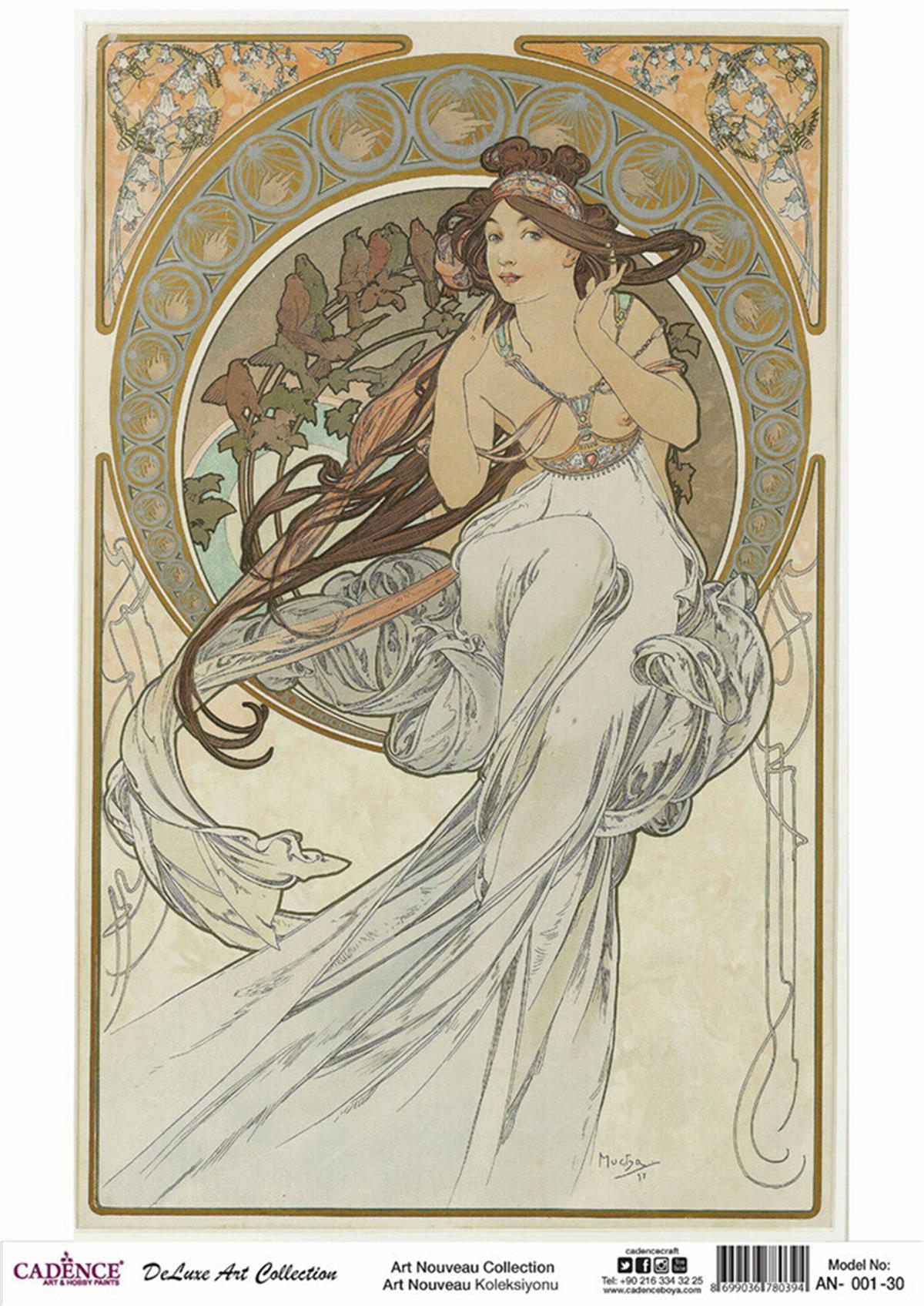 Cadence Art Nouveau Латунь Коллекция Декупаж An 01 60x84см