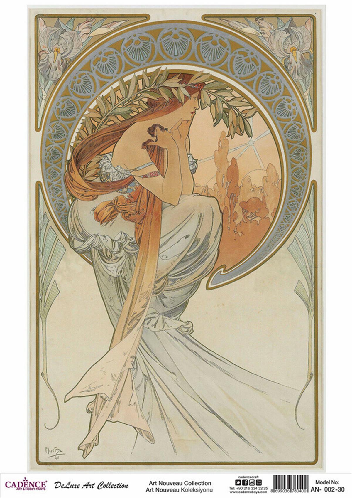 Cadence Art Nouveau Латунь Коллекция Декупаж An 02 60x84см