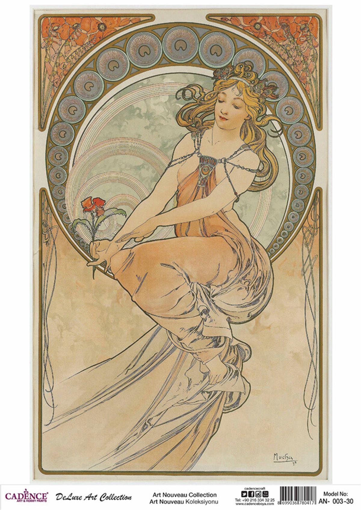 Cadence Art Nouveau Латунь Коллекция Декупаж An 03 30x42см