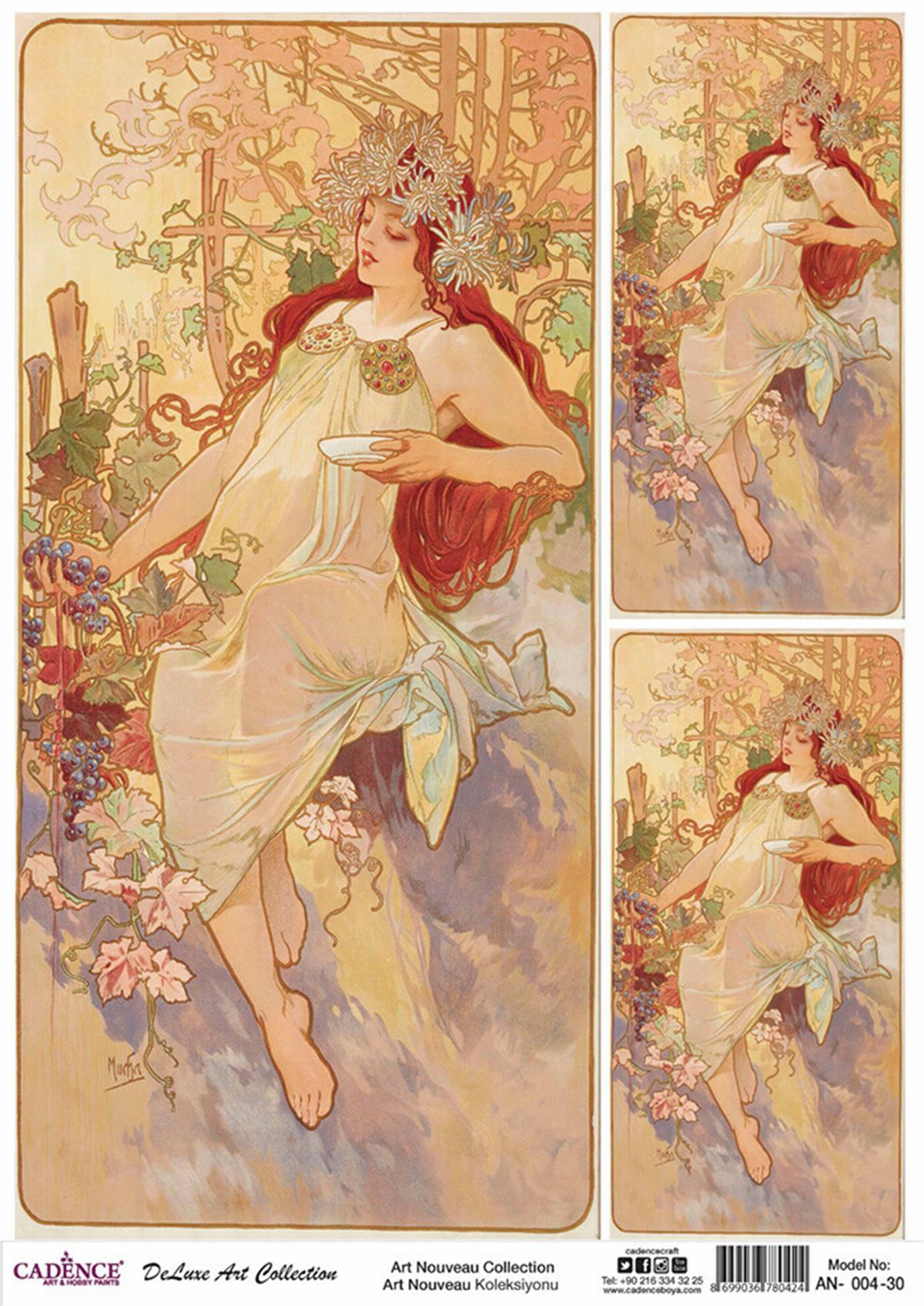 Cadence Art Nouveau Латунь Коллекция Декупаж An 04 60x84см