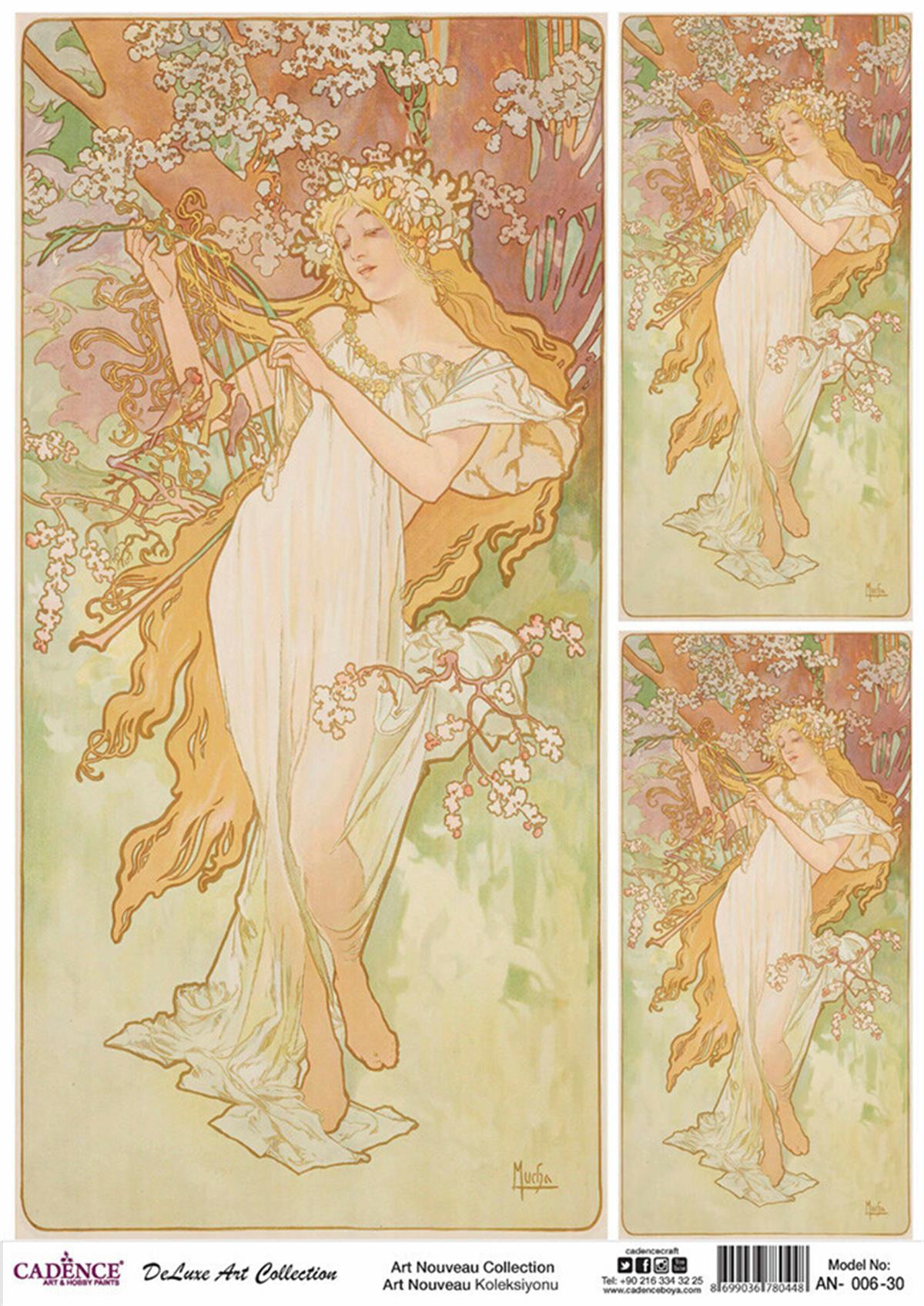Cadence Art Nouveau Латунь Коллекция Декупаж An 06 90x125см