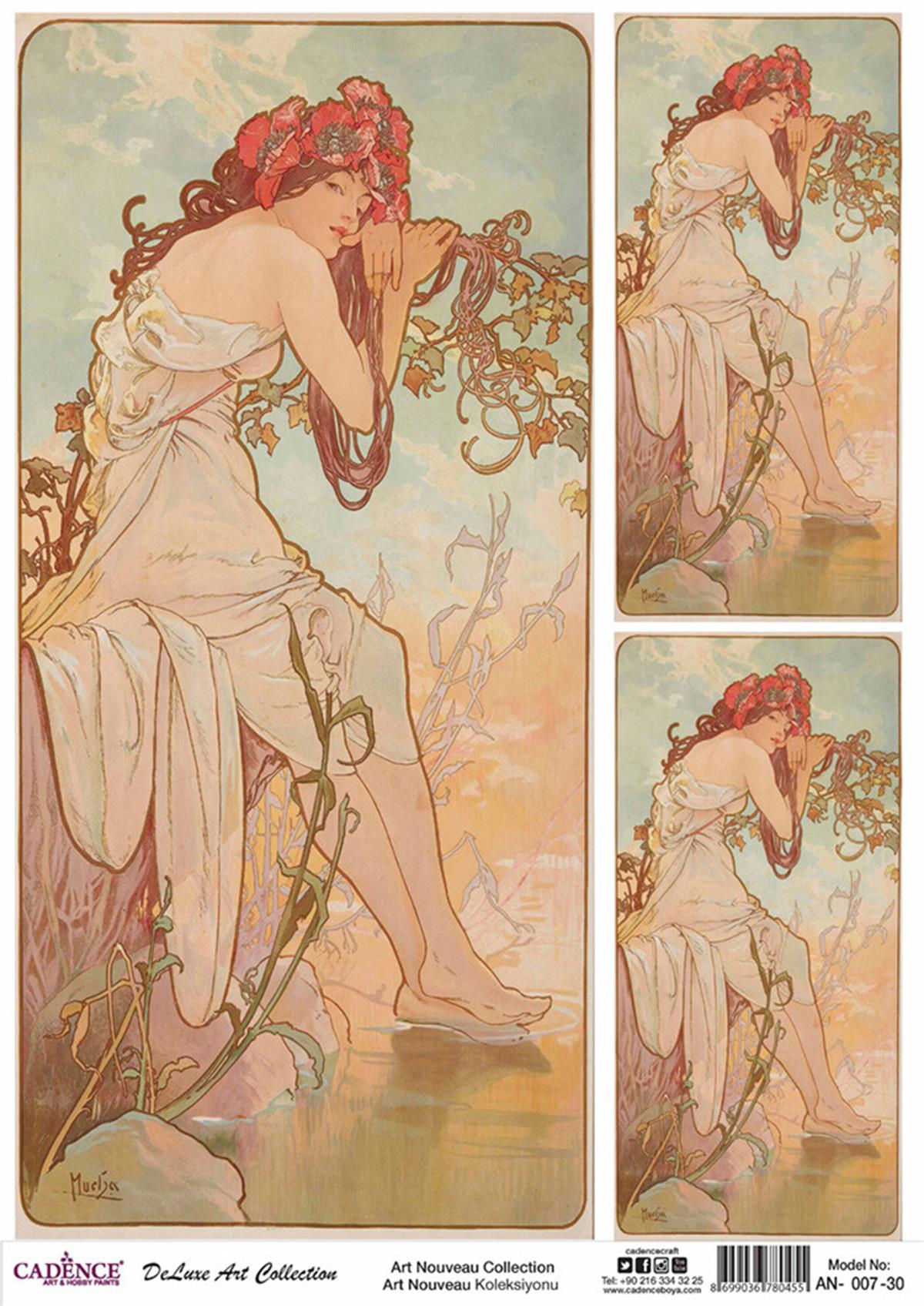 Cadence Art Nouveau Латунь Коллекция Декупаж An 07 30x42см
