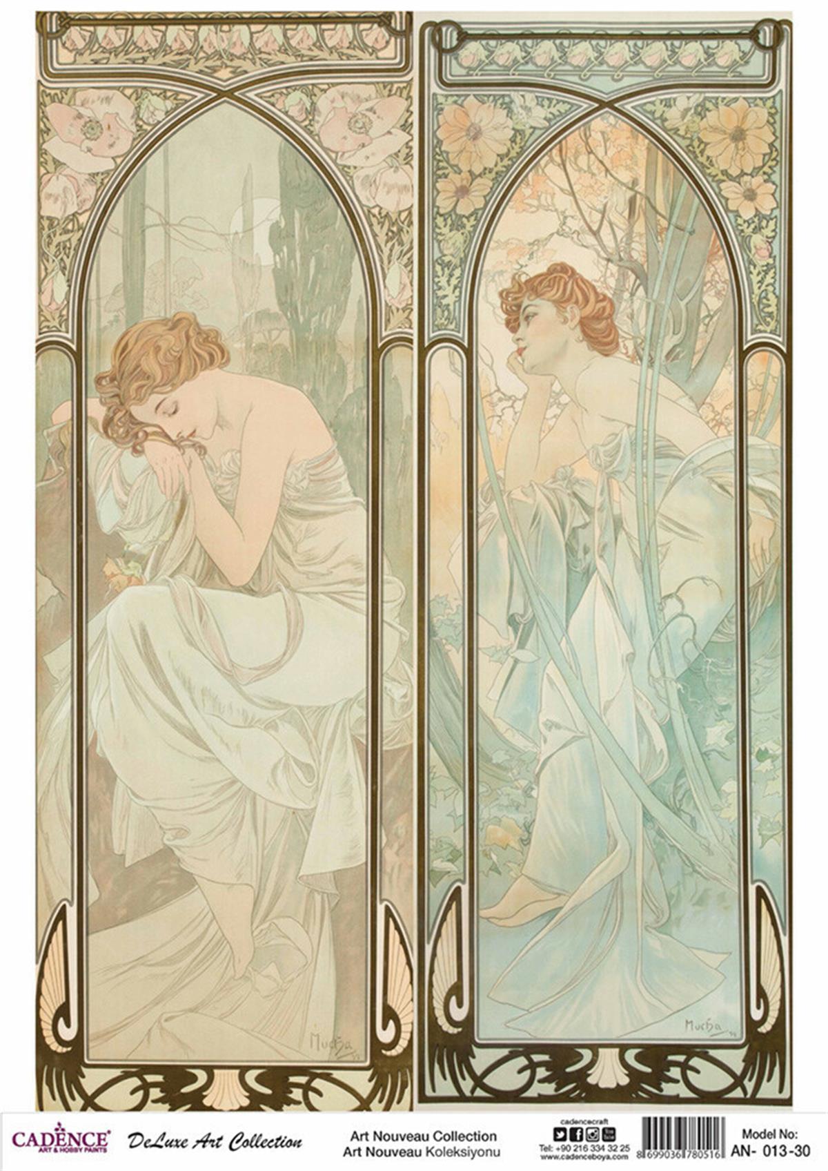 Cadence Art Nouveau Латунь Коллекция Декупаж An 13 60x84см