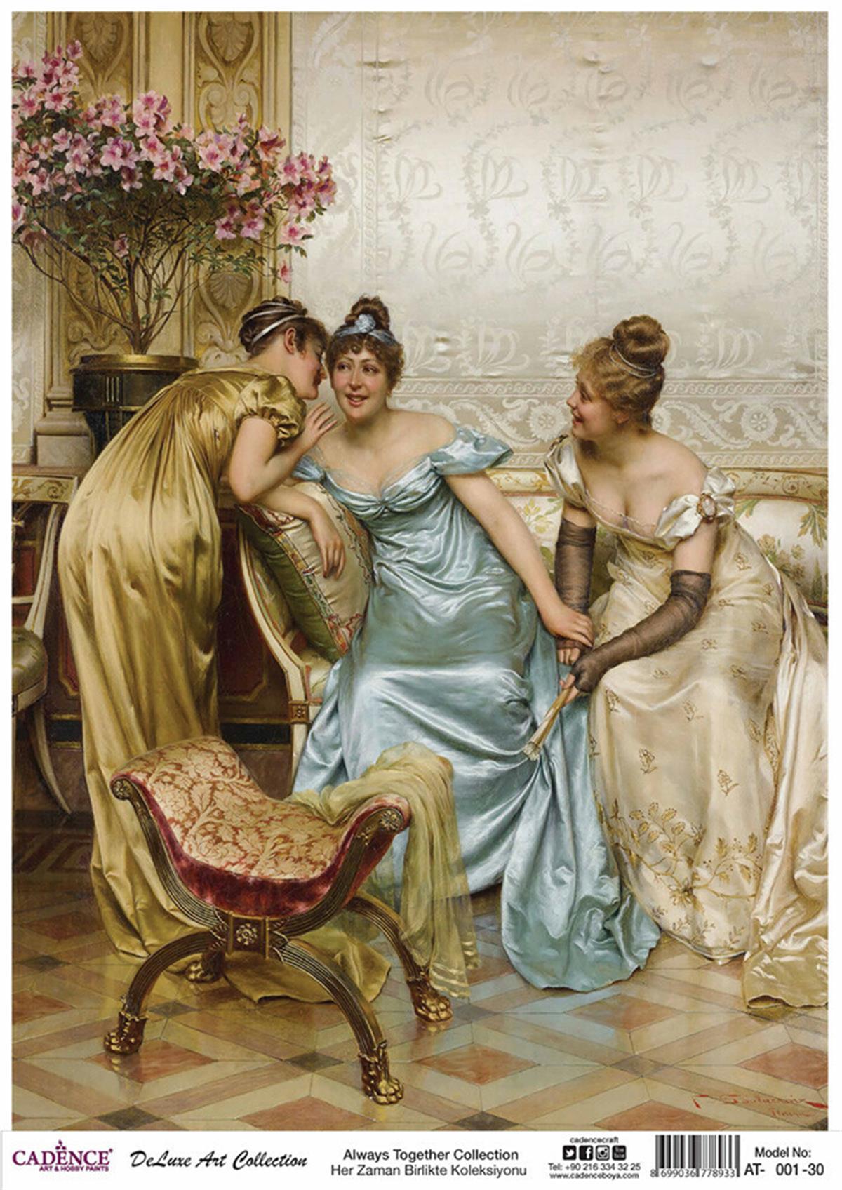 Коллекция Cadence Always Together с рисом для декупажа, 01, 60x84см