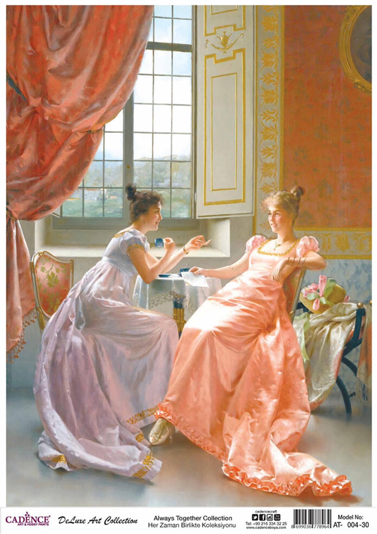 Коллекция Cadence Always Together с рисом для декупажа, 04, 30x42см