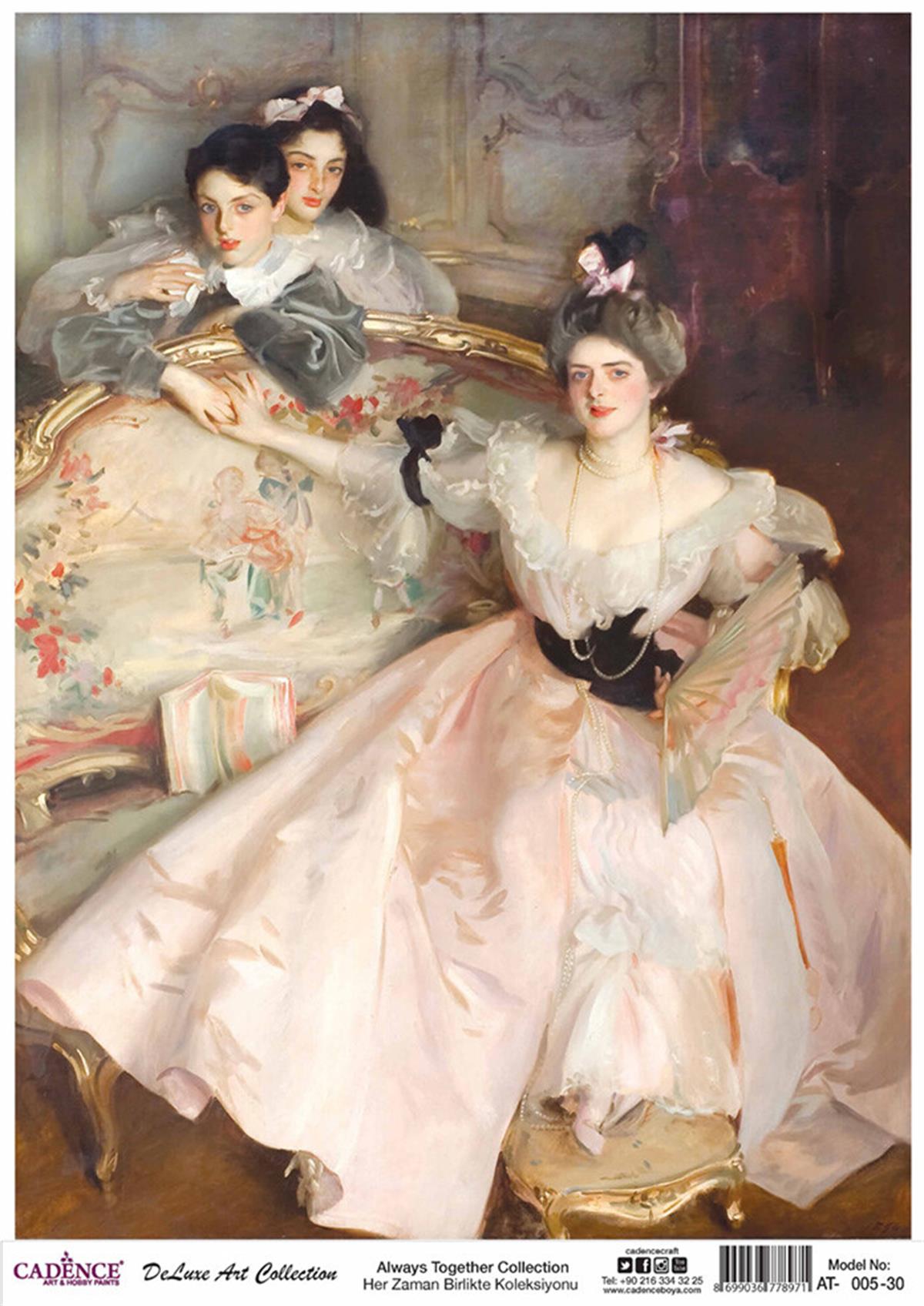 Cadence Always Together Rice Decoupage Collection At 05 30x42cm