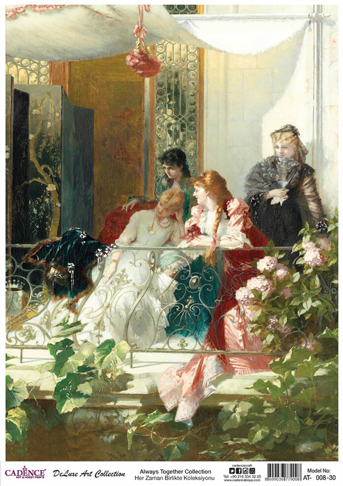 Cadence Always Together Rice Decoupage Collection At 08 30x42cm