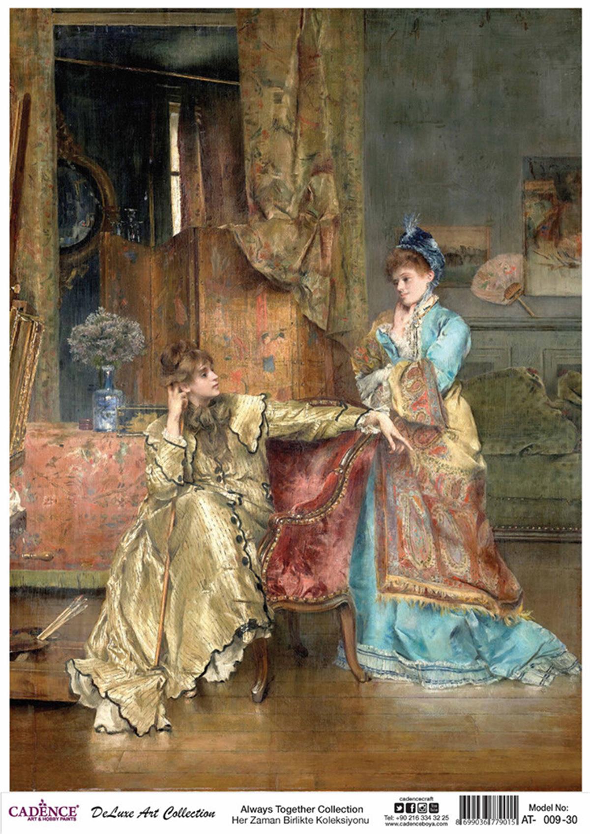 Cadence Always Together Rice Decoupage Collection At 09 30x42cm