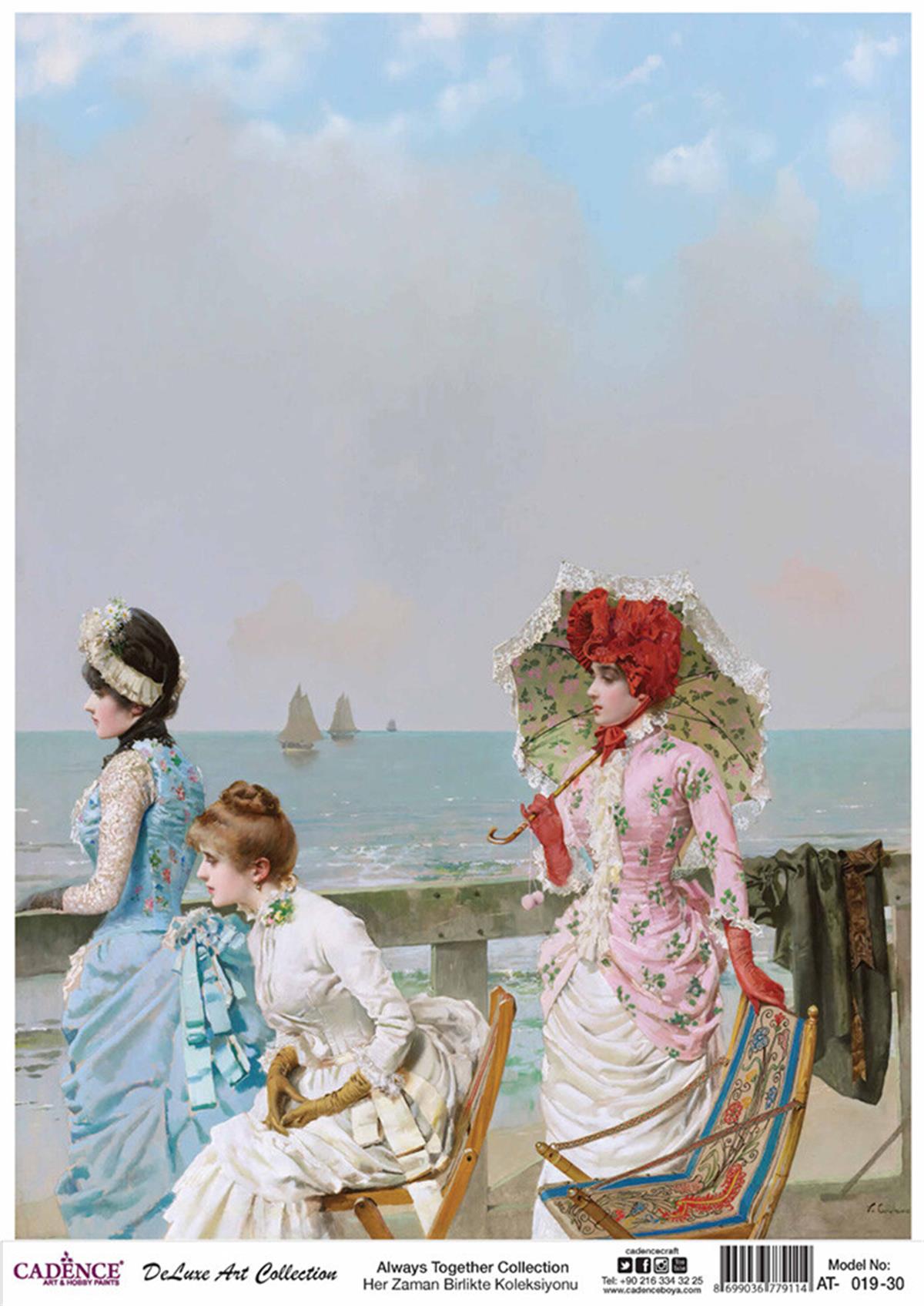 Коллекция Cadence Always Together с рисом для декупажа, 19 лет, 30x42см