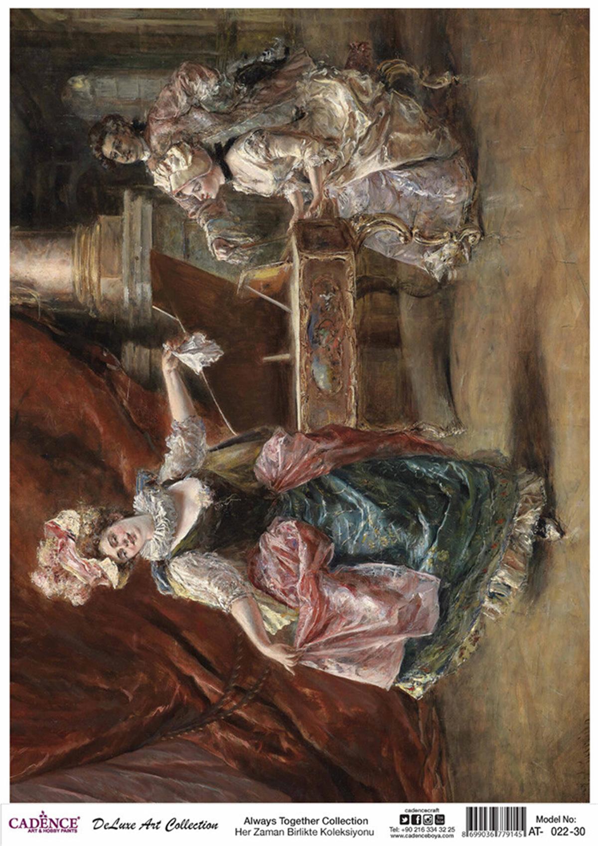 Cadence Always Together Rice Decoupage Collection At 22 30x42cm