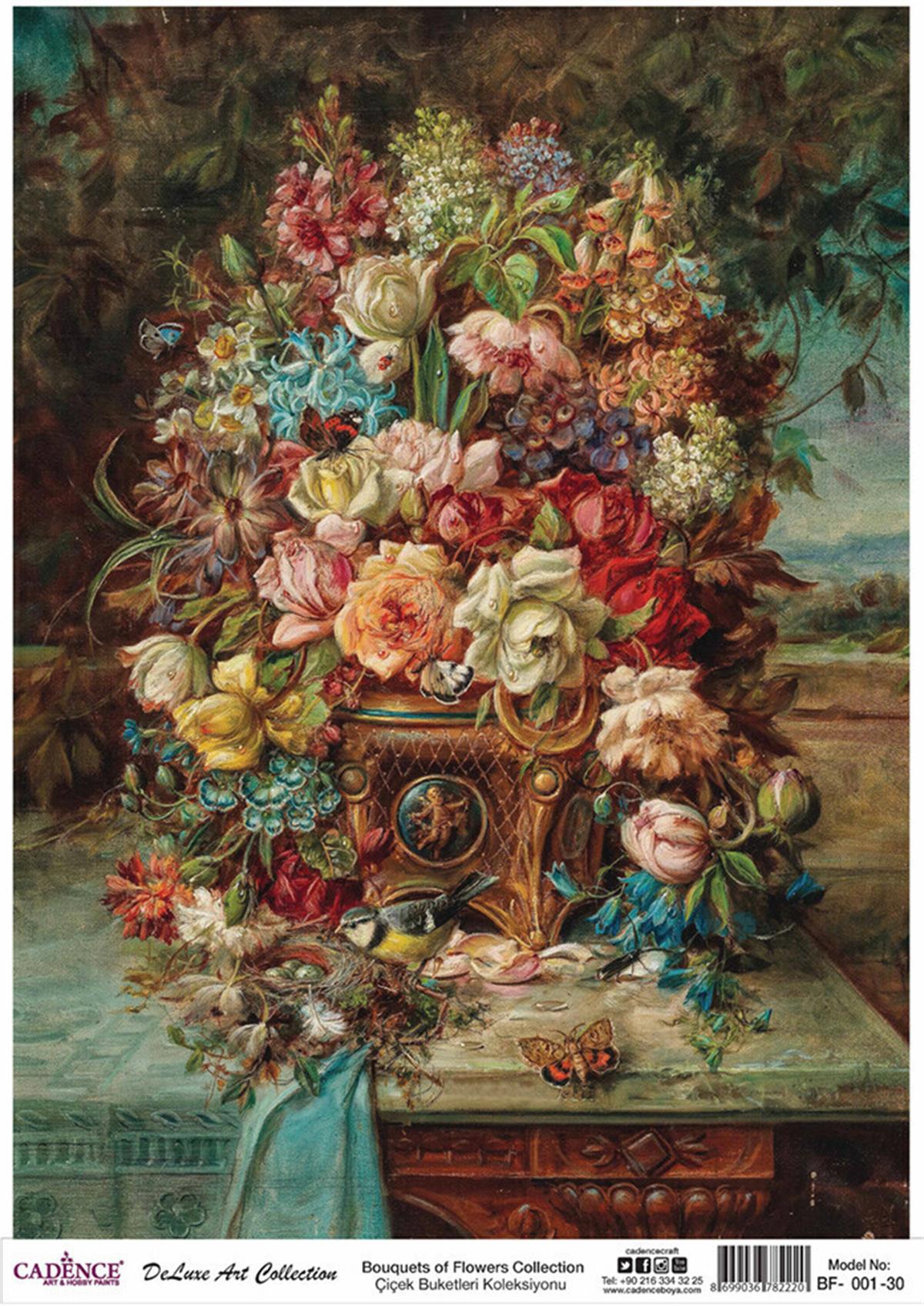 Букеты цветов Cadence Коллекция декупаж риса Bf 01 90x125см