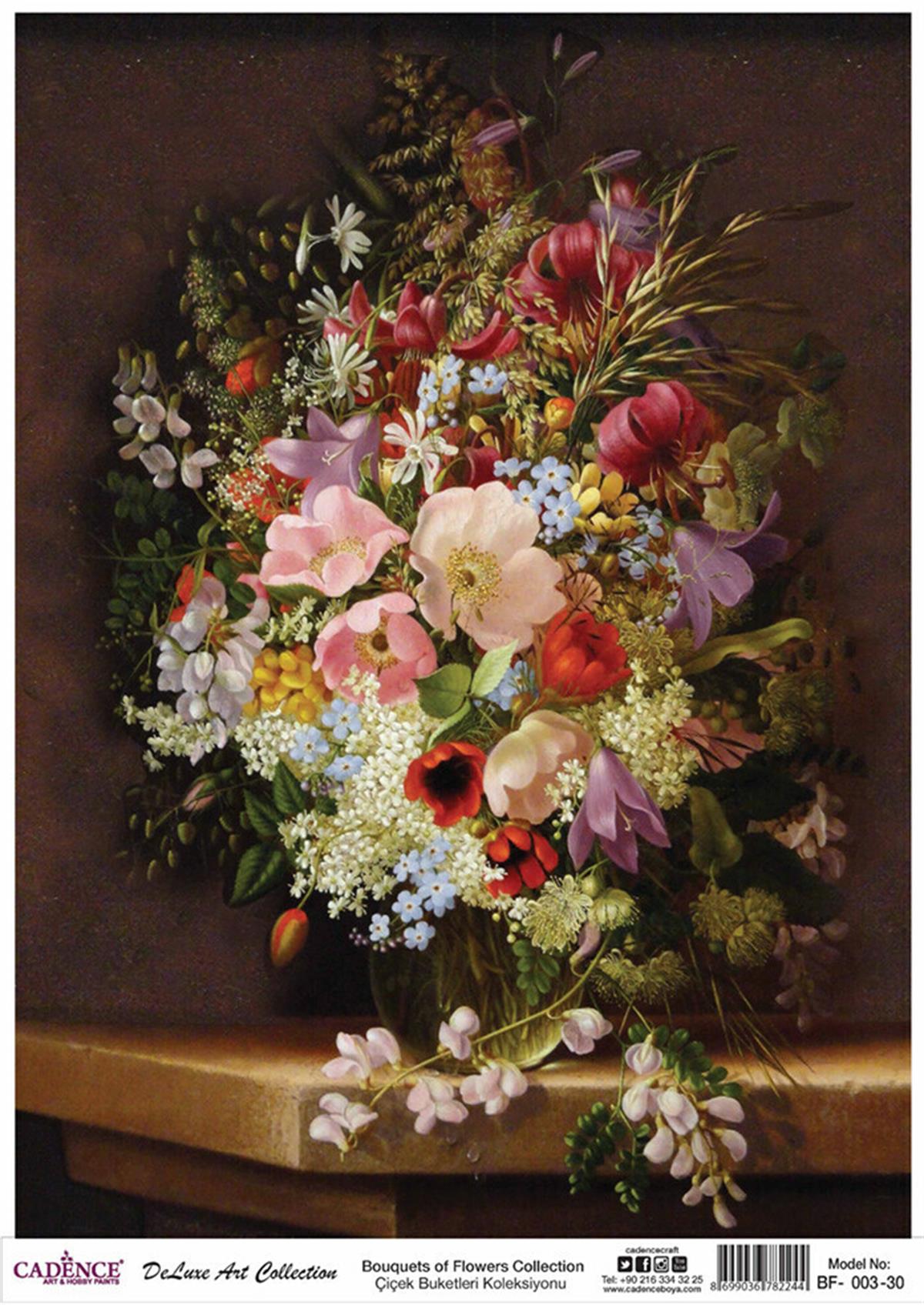 Букеты цветов Cadence Коллекция декупаж риса Bf 03 90x125см