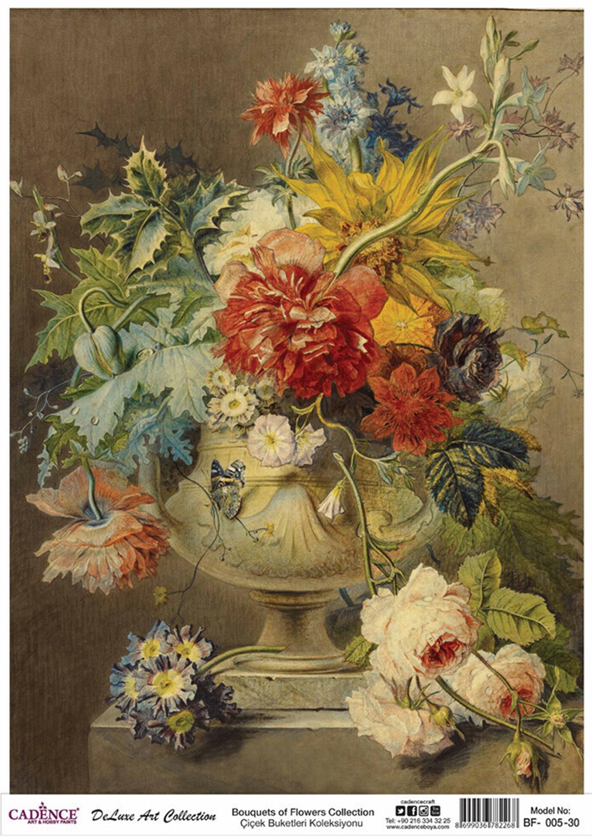 Букеты цветов Cadence Коллекция декупаж риса Bf 05 60x84см