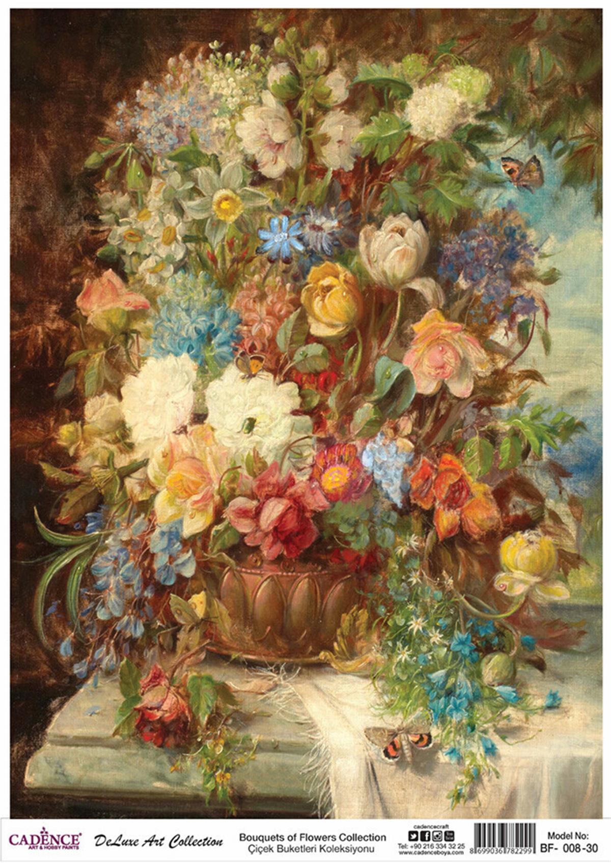 Букеты цветов Cadence Коллекция декупаж из латуни Bf 08 60x84см