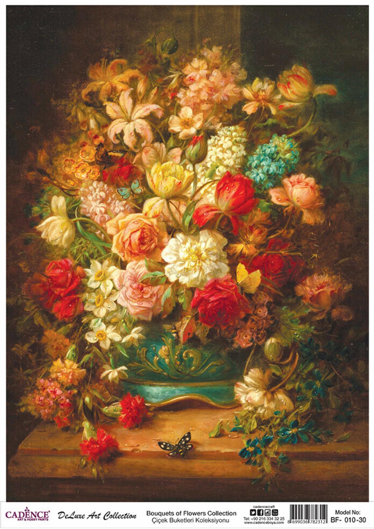 باقات زهور كادينس مجموعة ديكوباج نحاسية Bf 10 60x84 سم