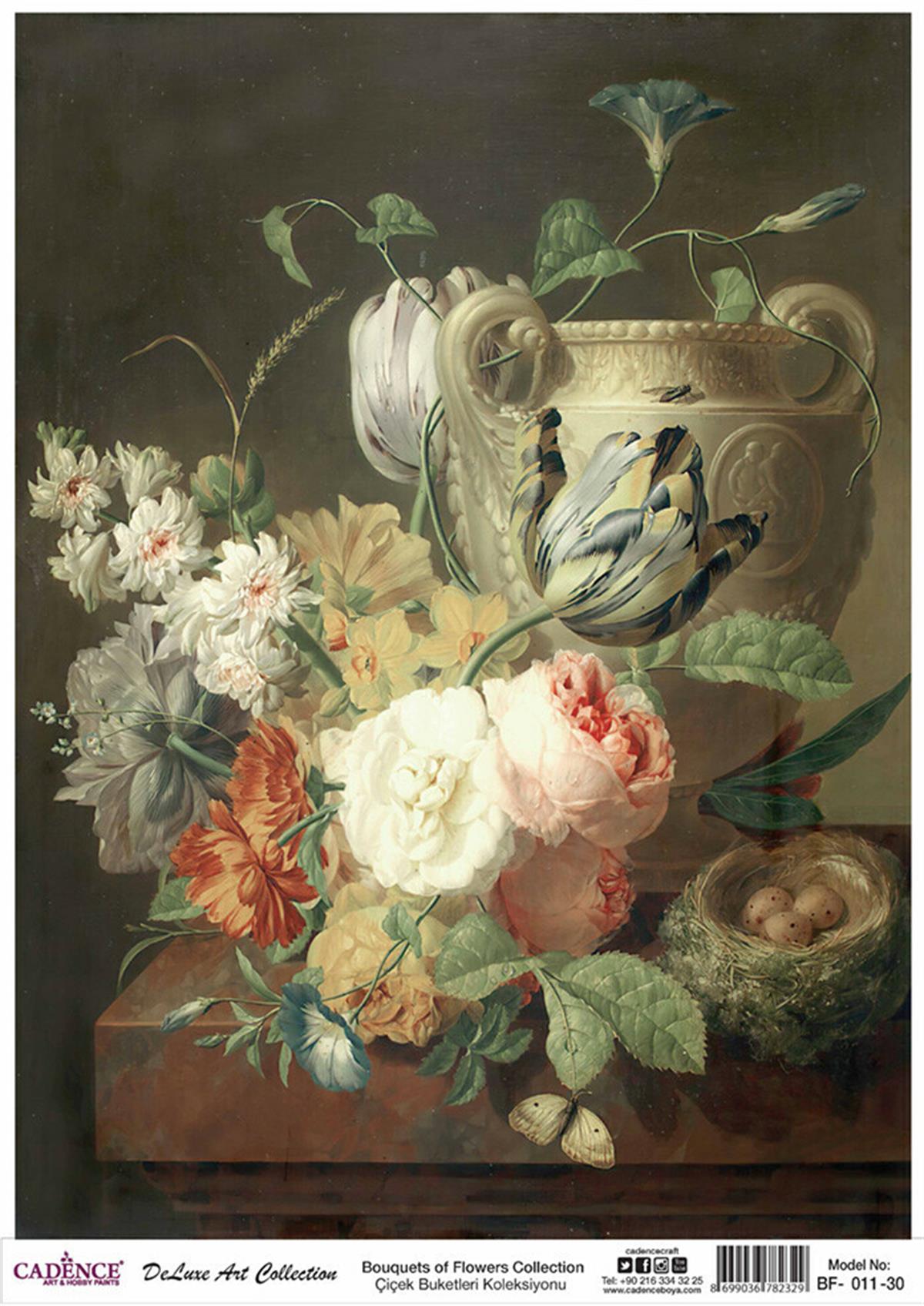 Букеты цветов Cadence Коллекция декупаж из латуни Bf 11 90x125см