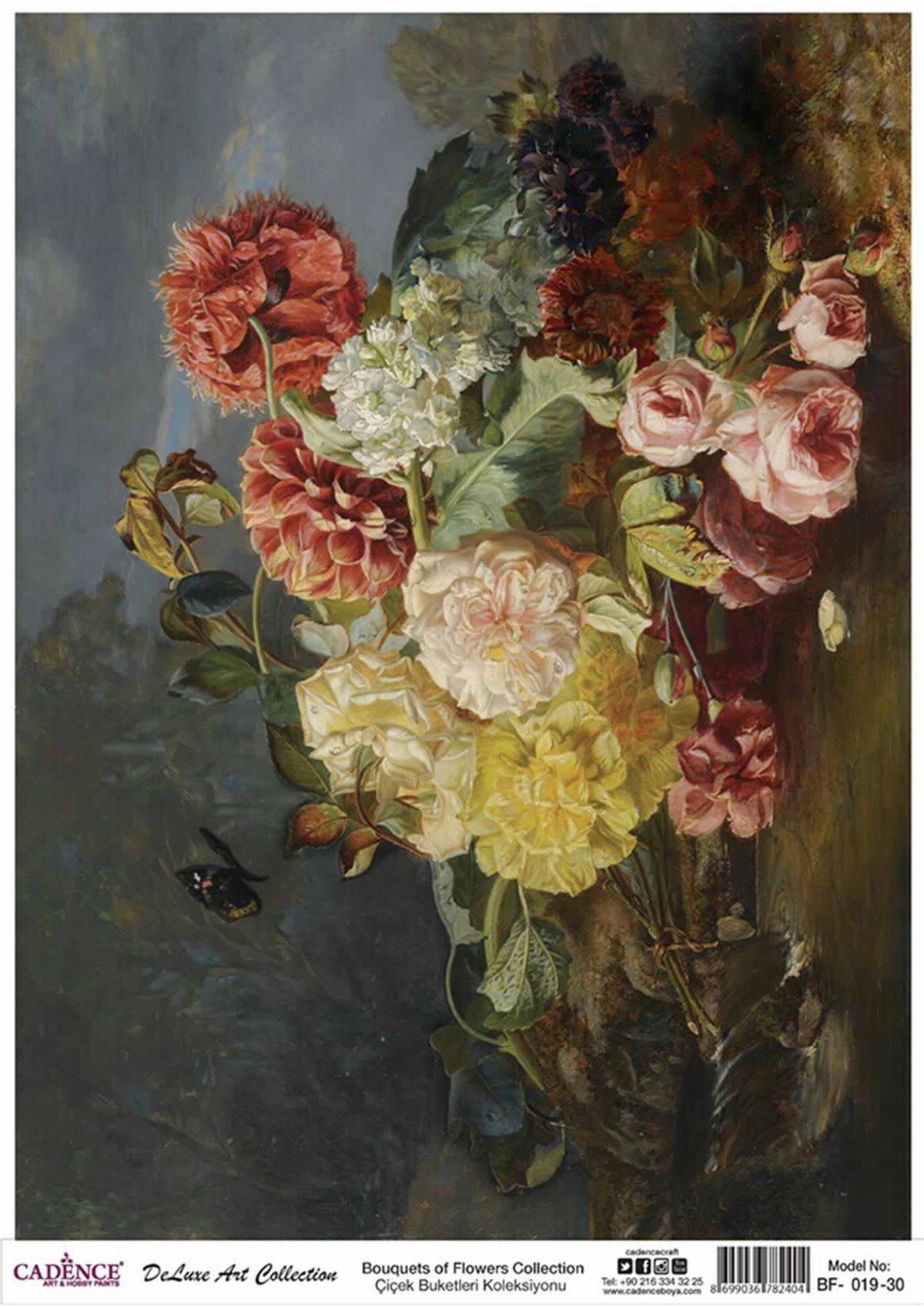 Букеты цветов Cadence из латуни, коллекция декупаж Bf 19, 90x125см