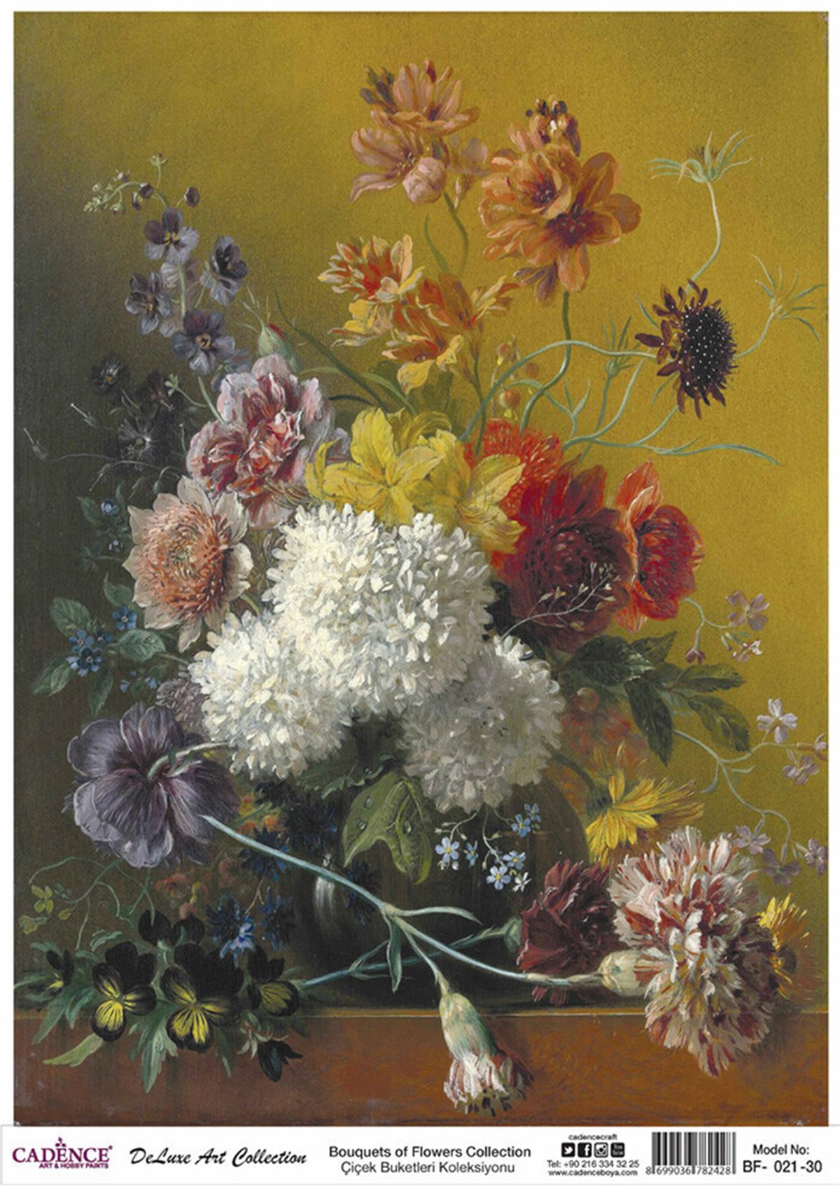 باقات زهور كادينس مجموعة الديكوباج النحاسية Bf 21 90x125 سم