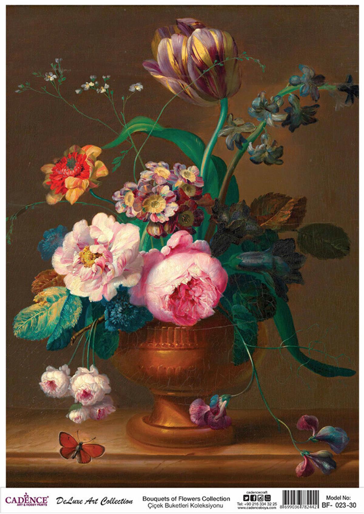Букеты цветов Cadence Коллекция декупаж из латуни Bf 23 90x125см