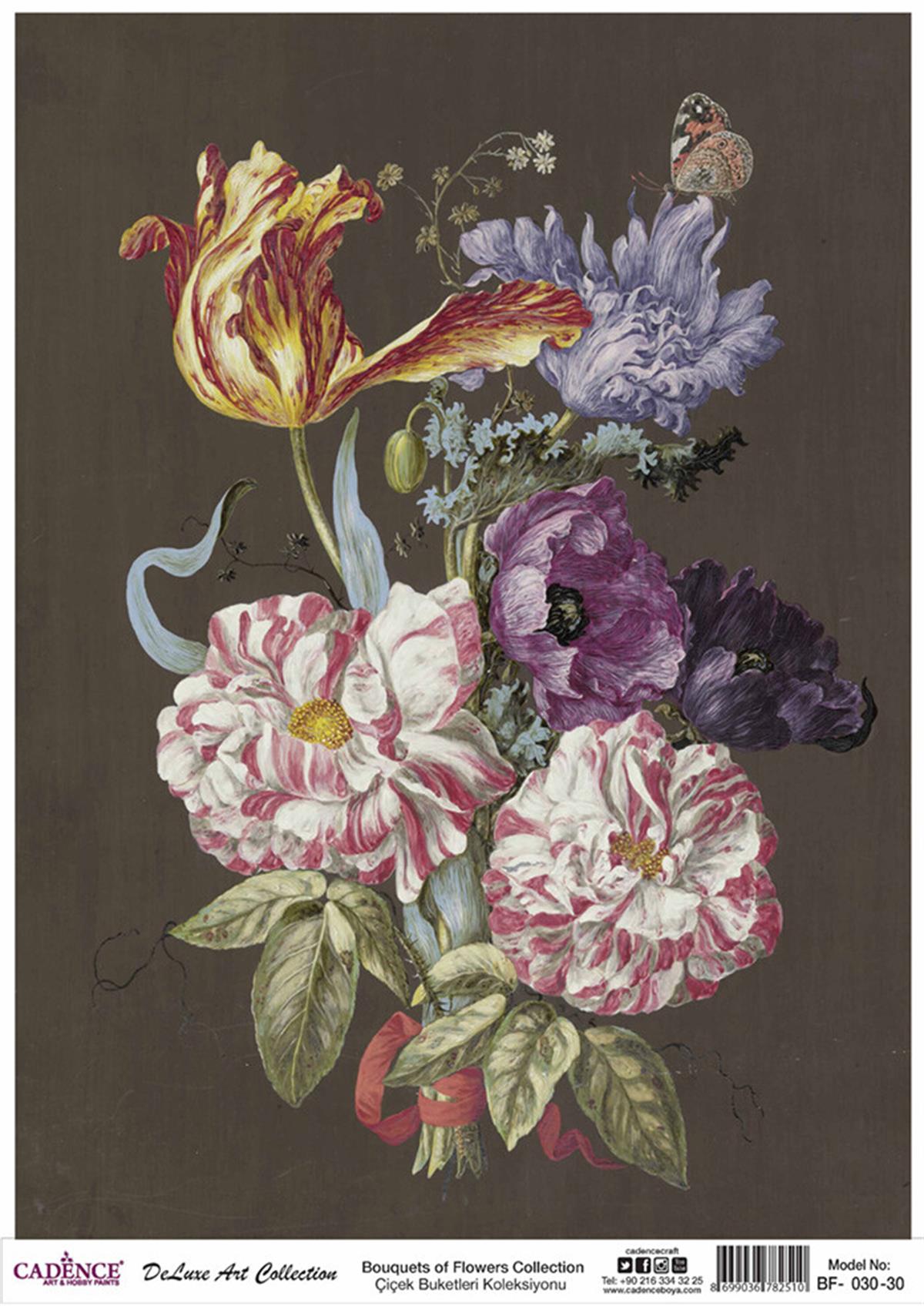 Букеты цветов Cadence Коллекция латунных декупажей Bf 30 30x42см