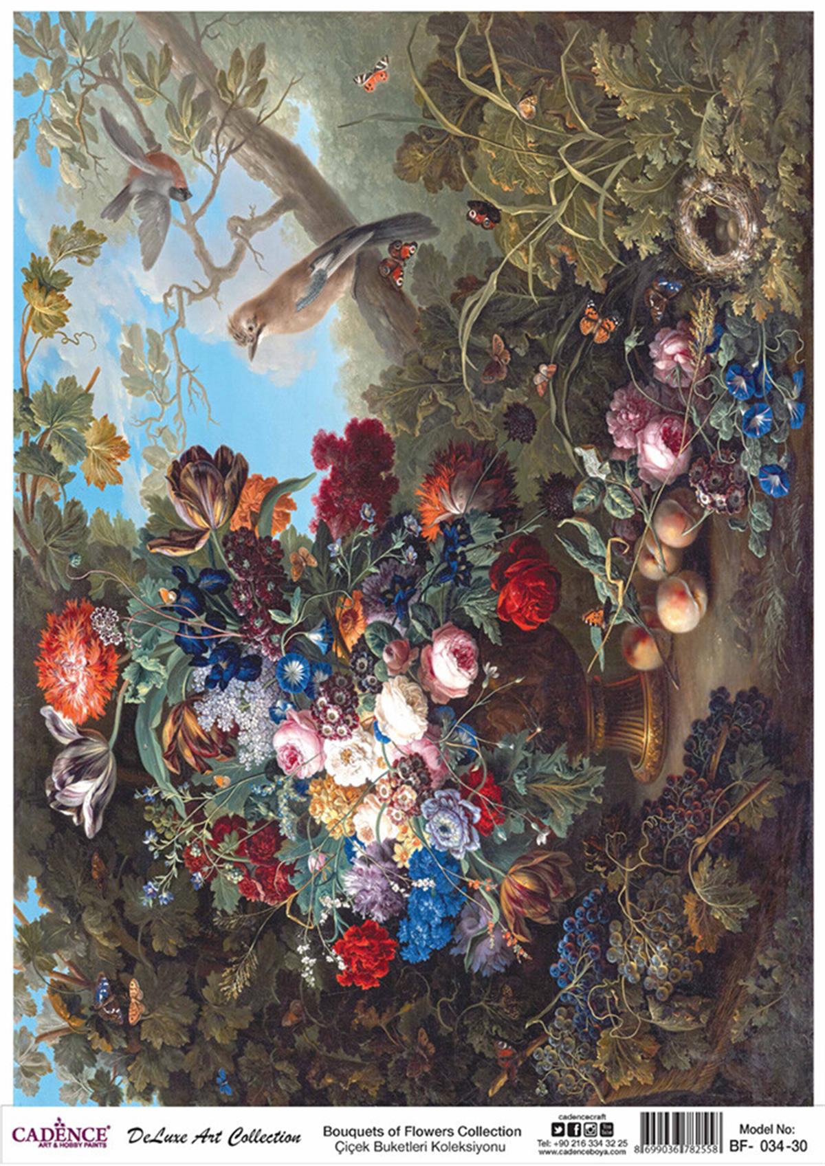 Букеты цветов Cadence Коллекция декупаж из латуни Bf 34 30x42см