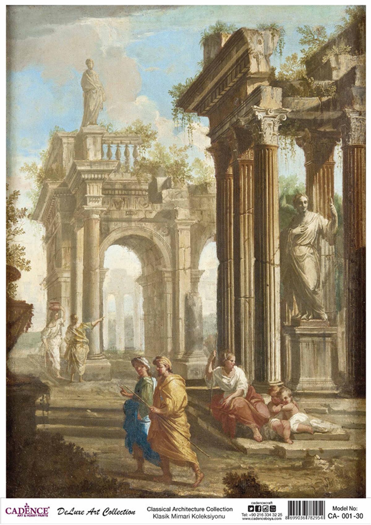 مجموعة ديكوباج من النحاس المعماري الكلاسيكي Ca 01 30x42 سم