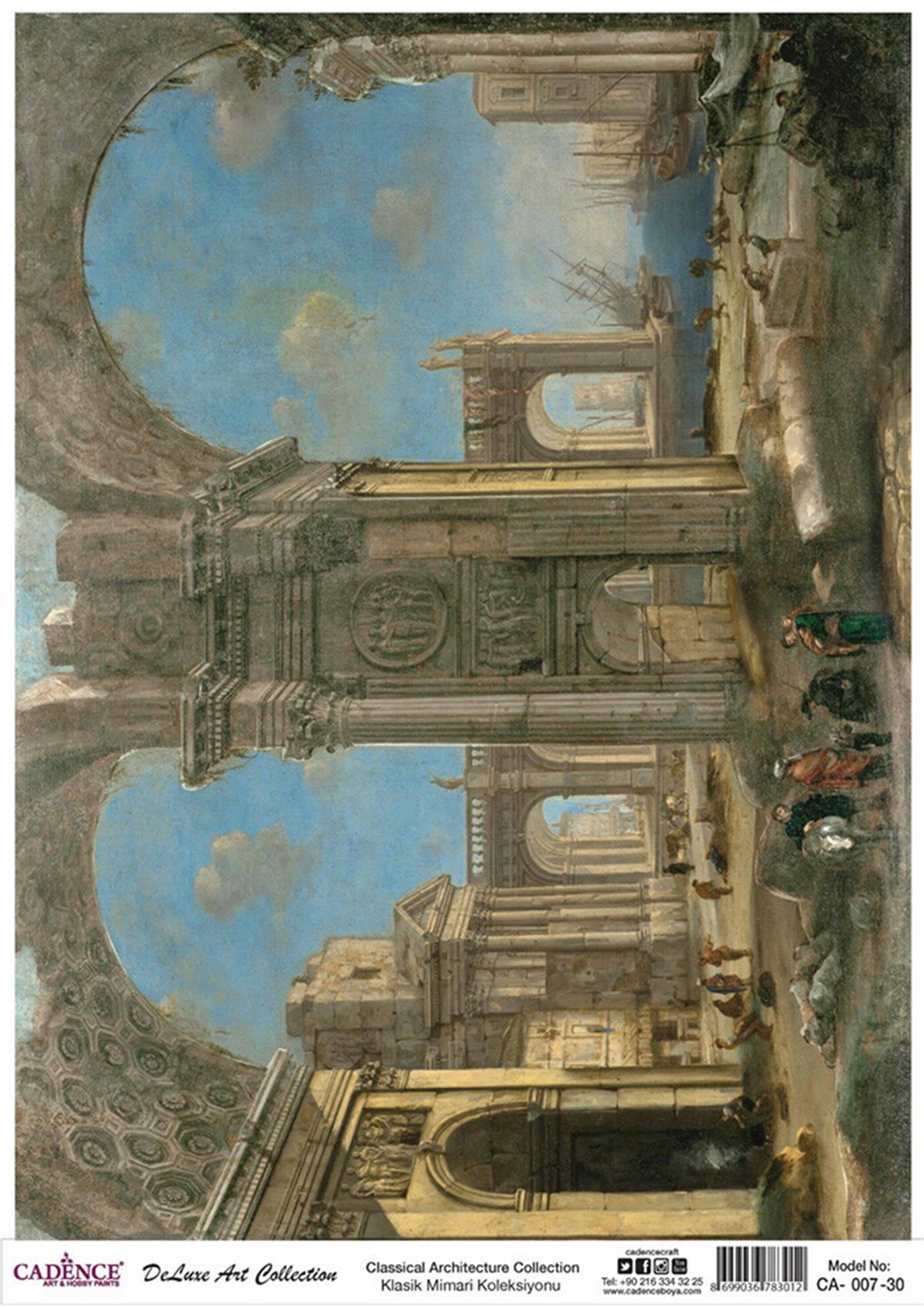 مجموعة ديكوباج من النحاس المعماري الكلاسيكي Ca 07 90x125 سم