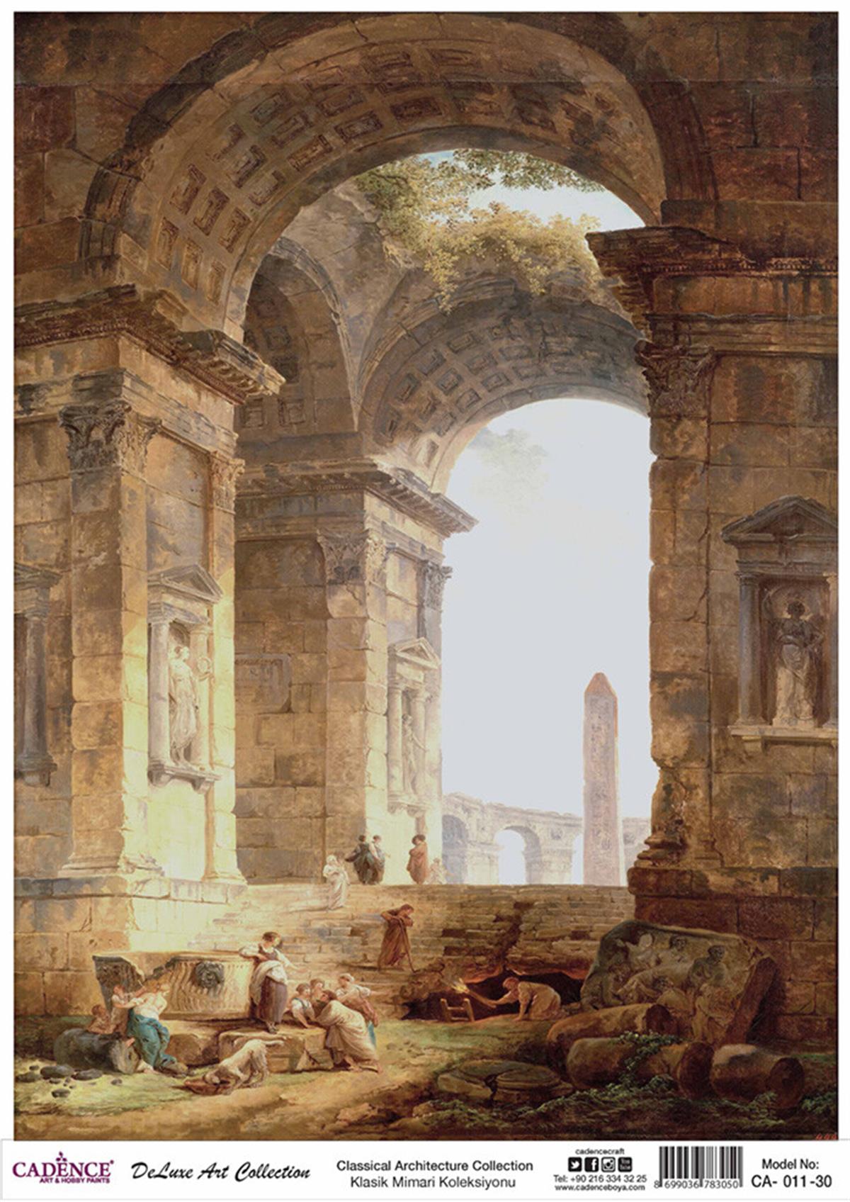 مجموعة ديكوباج من النحاس المعماري الكلاسيكي Ca 11 30x42 سم