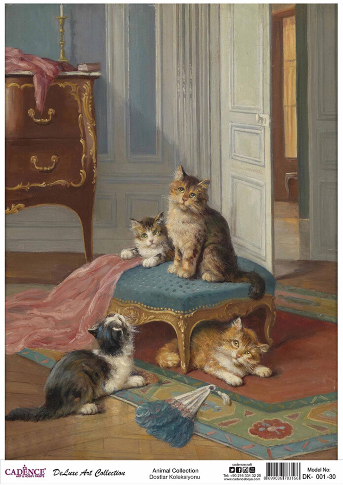 مجموعة ديكوباج من النحاس الصلب Cadence Dostlar Dk 01 30x42 سم