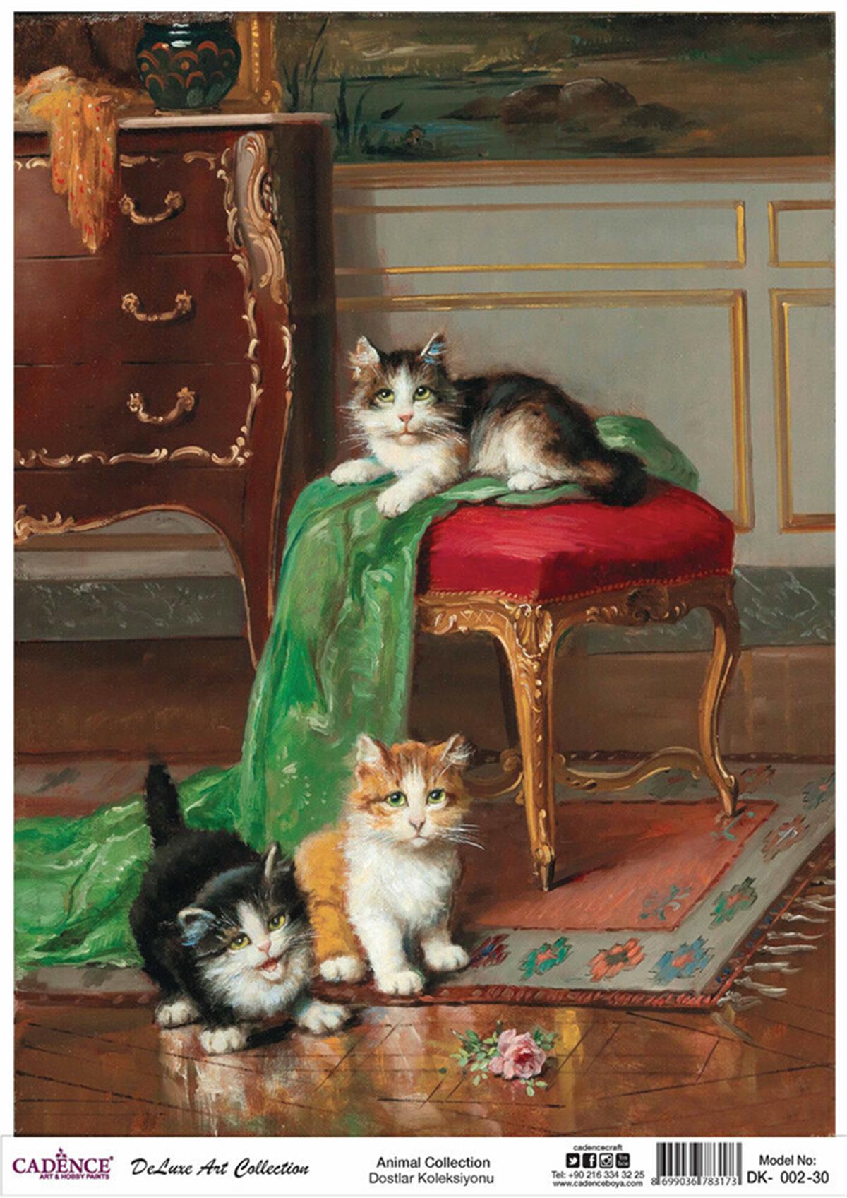 Cadence Dostlar Латунь, коллекция декупаж, Dk 02, 90x125см