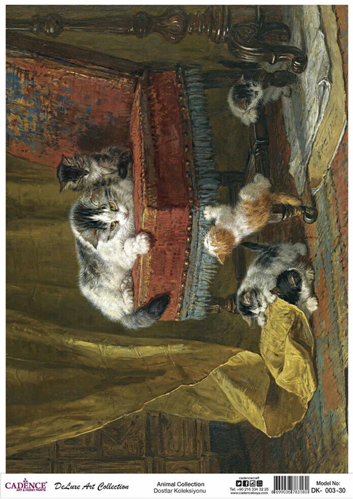 Cadence Dostlar Латунь, коллекция декупаж, Dk 03, 90x125см