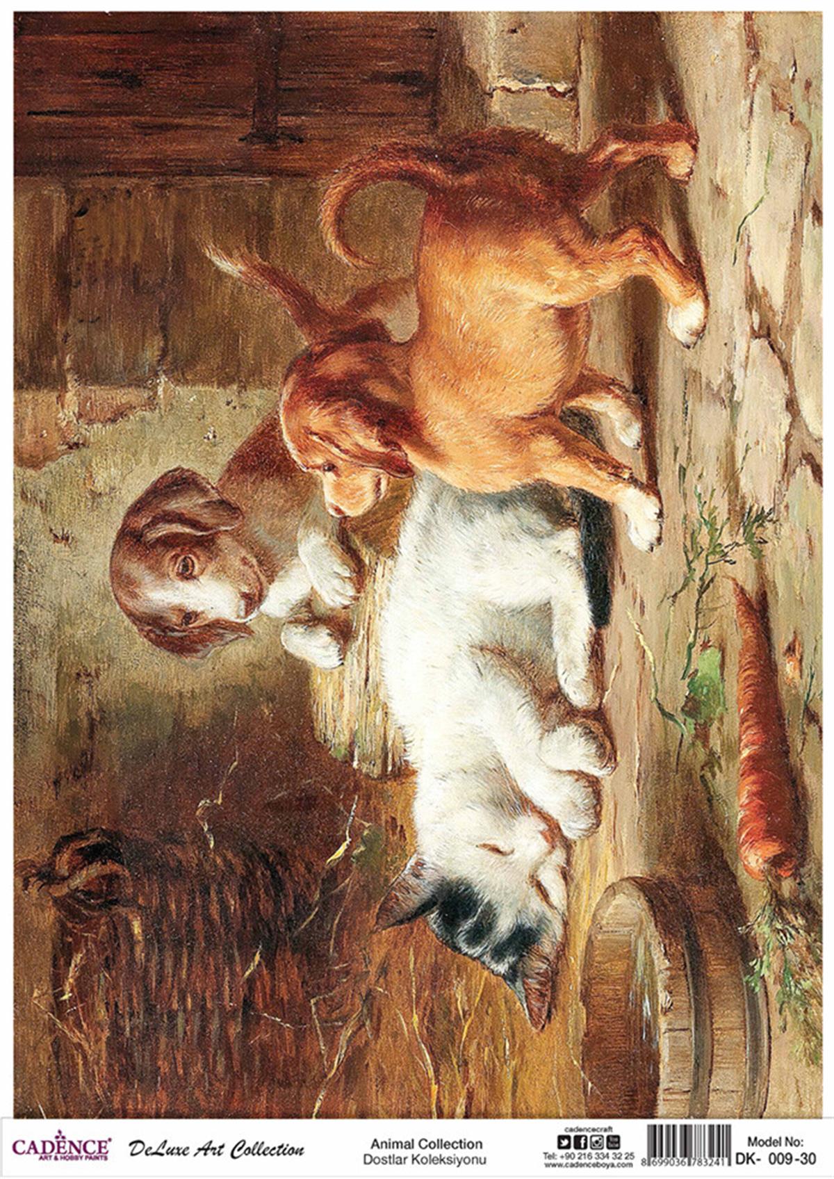 مجموعة ديكوباج من النحاس الصلب Cadence Dostlar Dk 09 30x42 سم