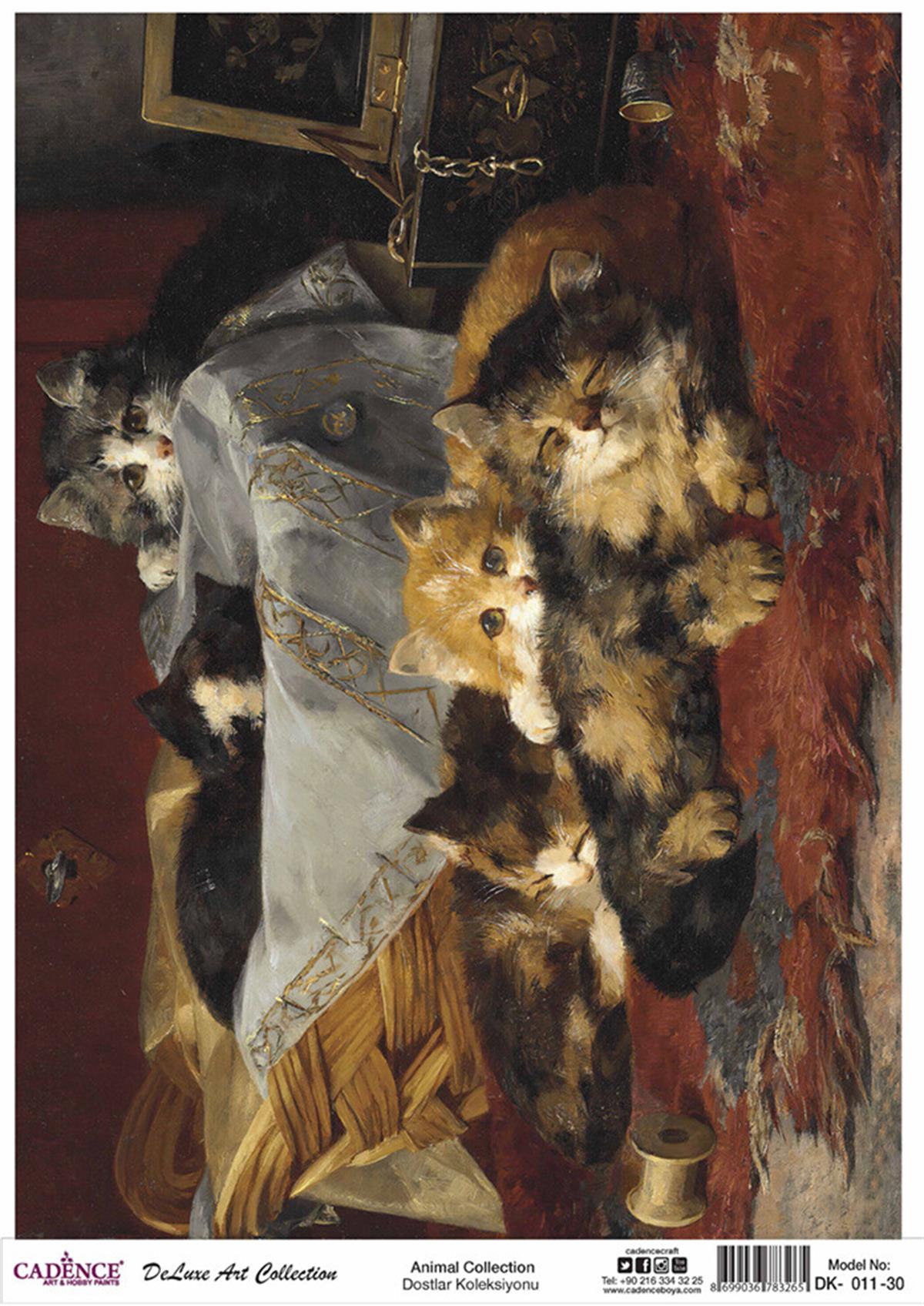 مجموعة ديكوباج من النحاس الصلب Cadence Dostlar Dk 11 30x42 سم