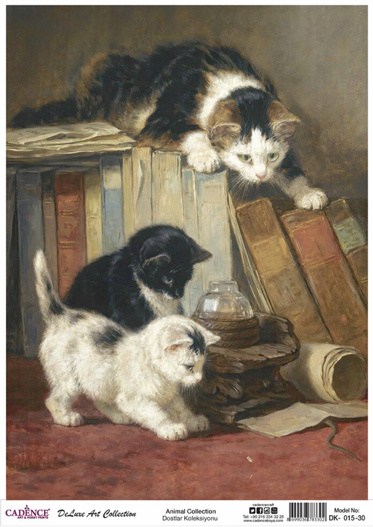 مجموعة ديكوباج من النحاس الصلب Cadence Dostlar Dk 15 30x42 سم