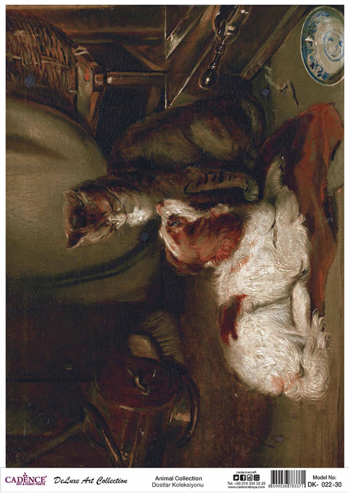 مجموعة ديكوباج من النحاس الصلب Cadence Dostlar Dk 22 30x42 سم