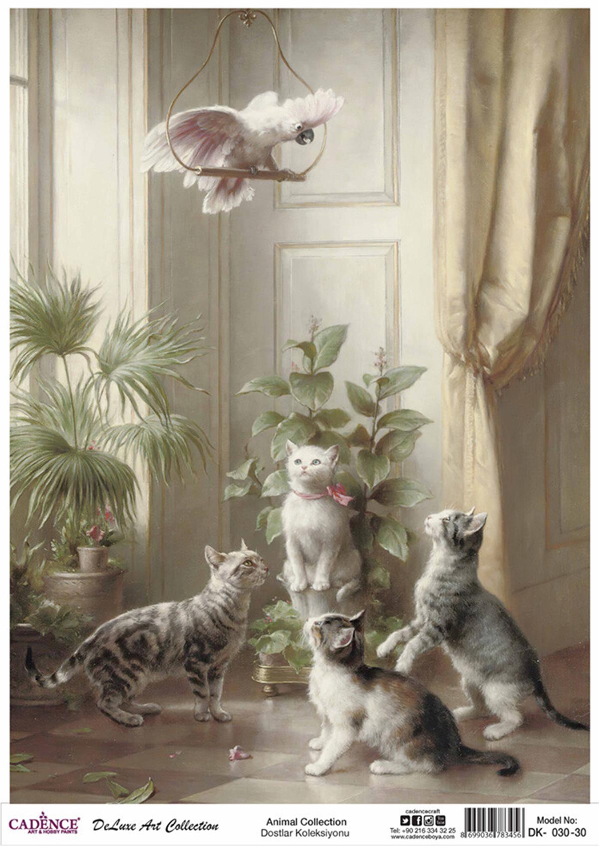 مجموعة ديكوباج من النحاس الصلب Cadence Dostlar Dk 30 30x42 سم