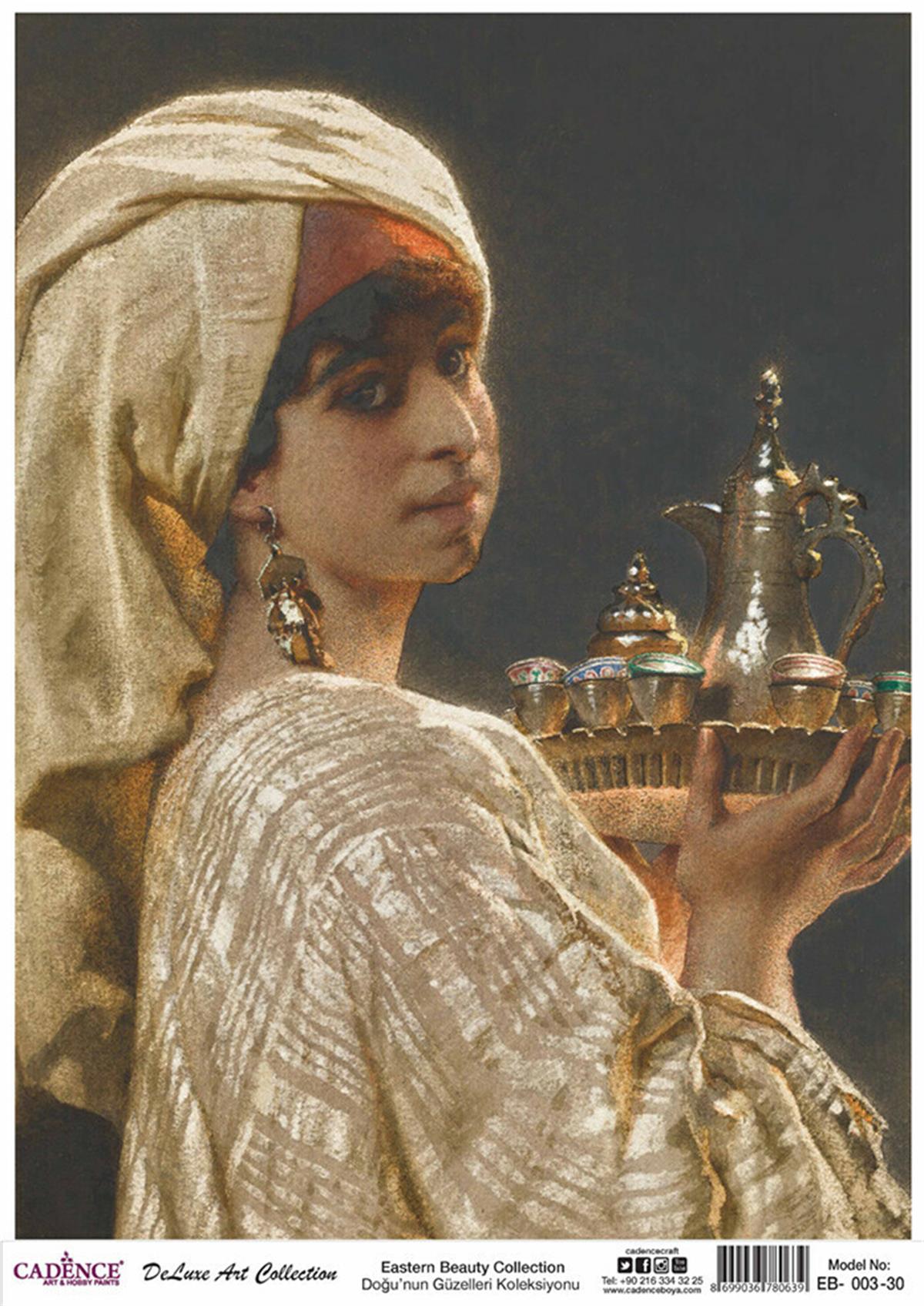 مجموعة Cadence Beauties of the East من مجموعة Decoupage النحاسية Eb 03 90x125 سم