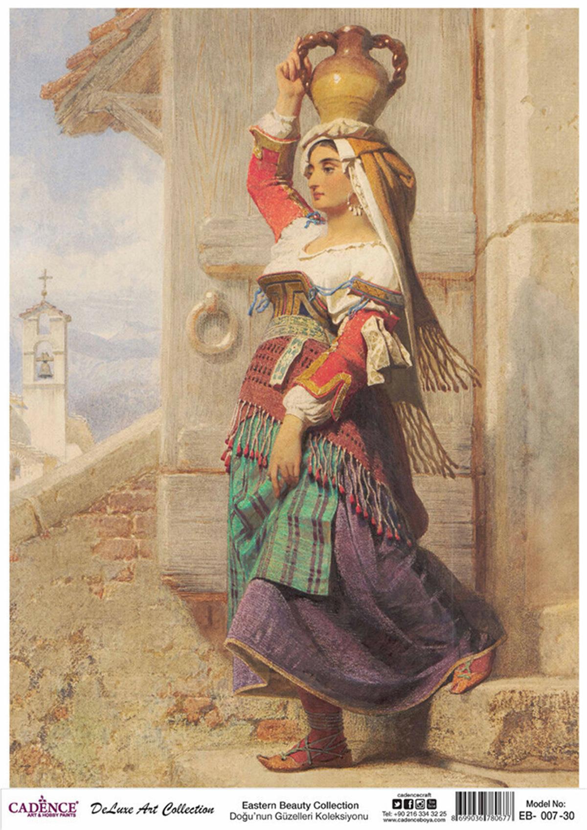 مجموعة Cadence Beauties of the East من مجموعة Decoupage النحاسية Eb 07 90x125 سم