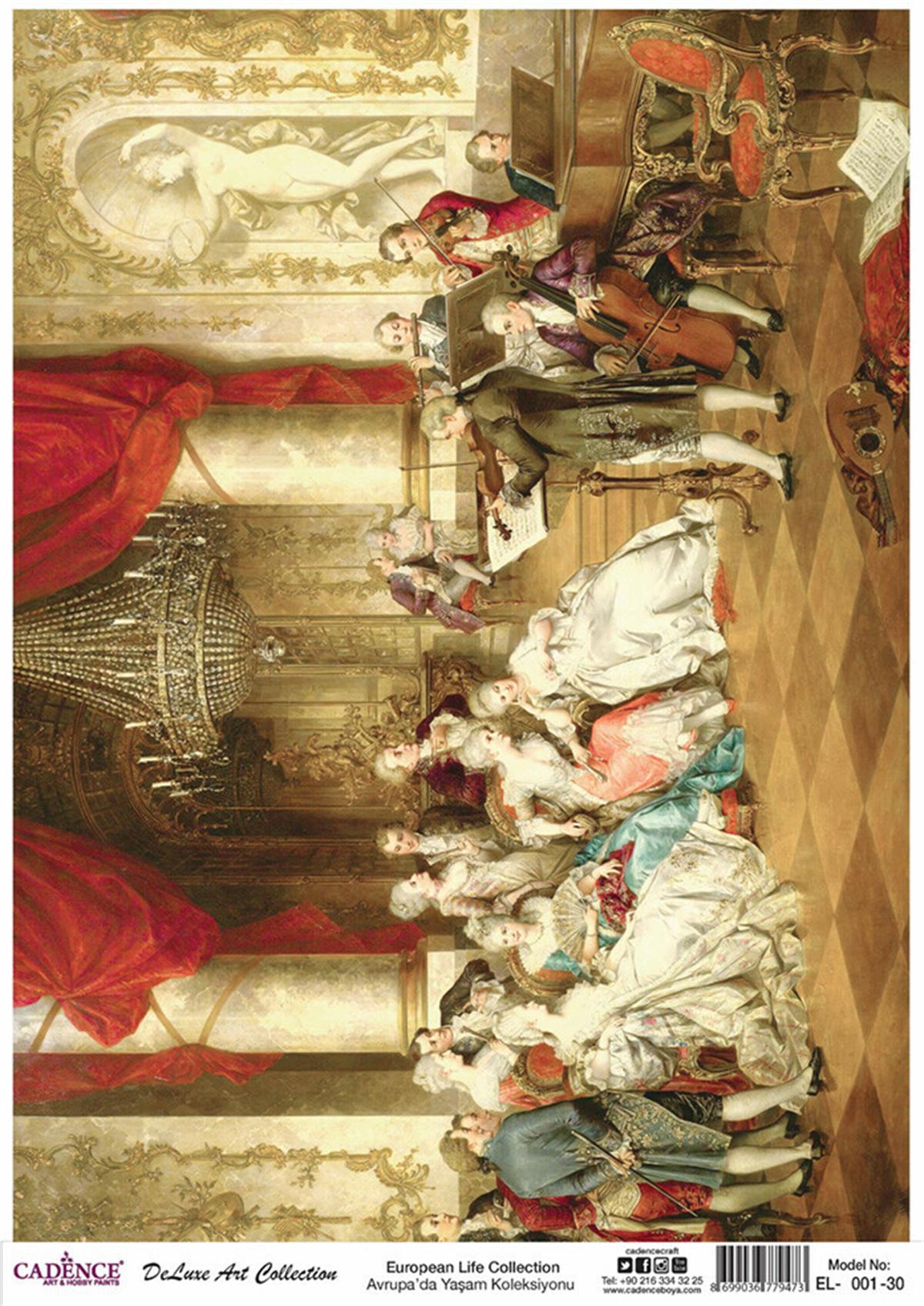 إيقاع الحياة في أوروبا مجموعة Decoupage النحاسية 01 60x84 سم