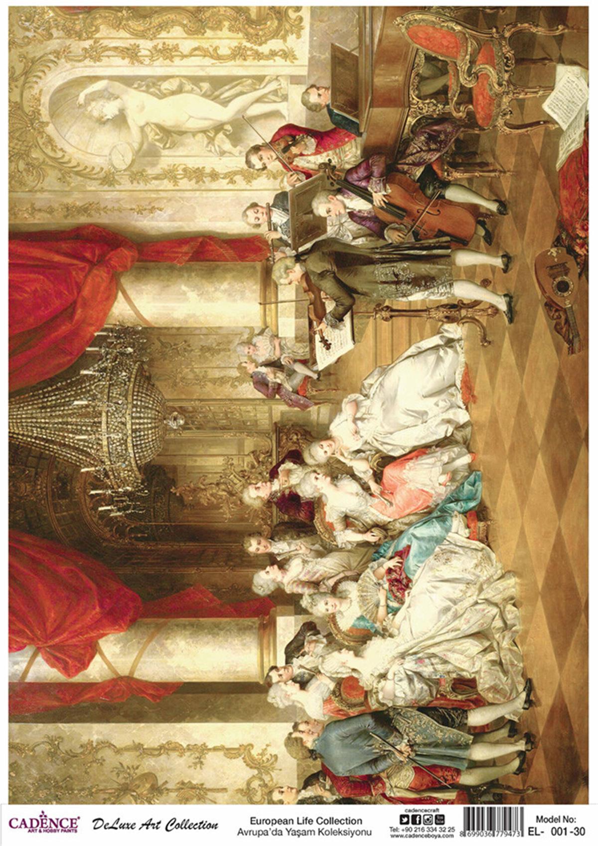 Cadence Life in Europe Латунь, коллекция декупаж, рука 01, 30x42см