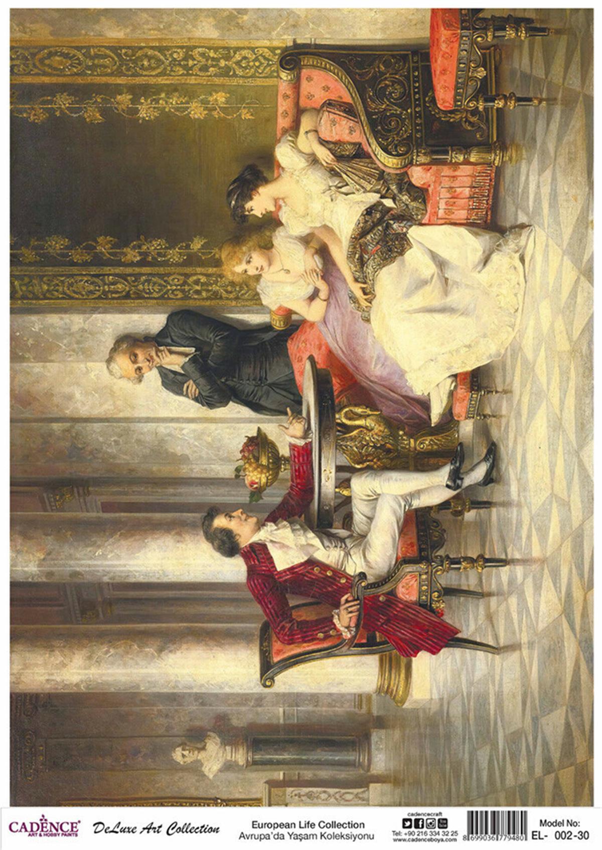 Cadence Life in Europe Латунь, коллекция декупаж, рука 02, 60x84см