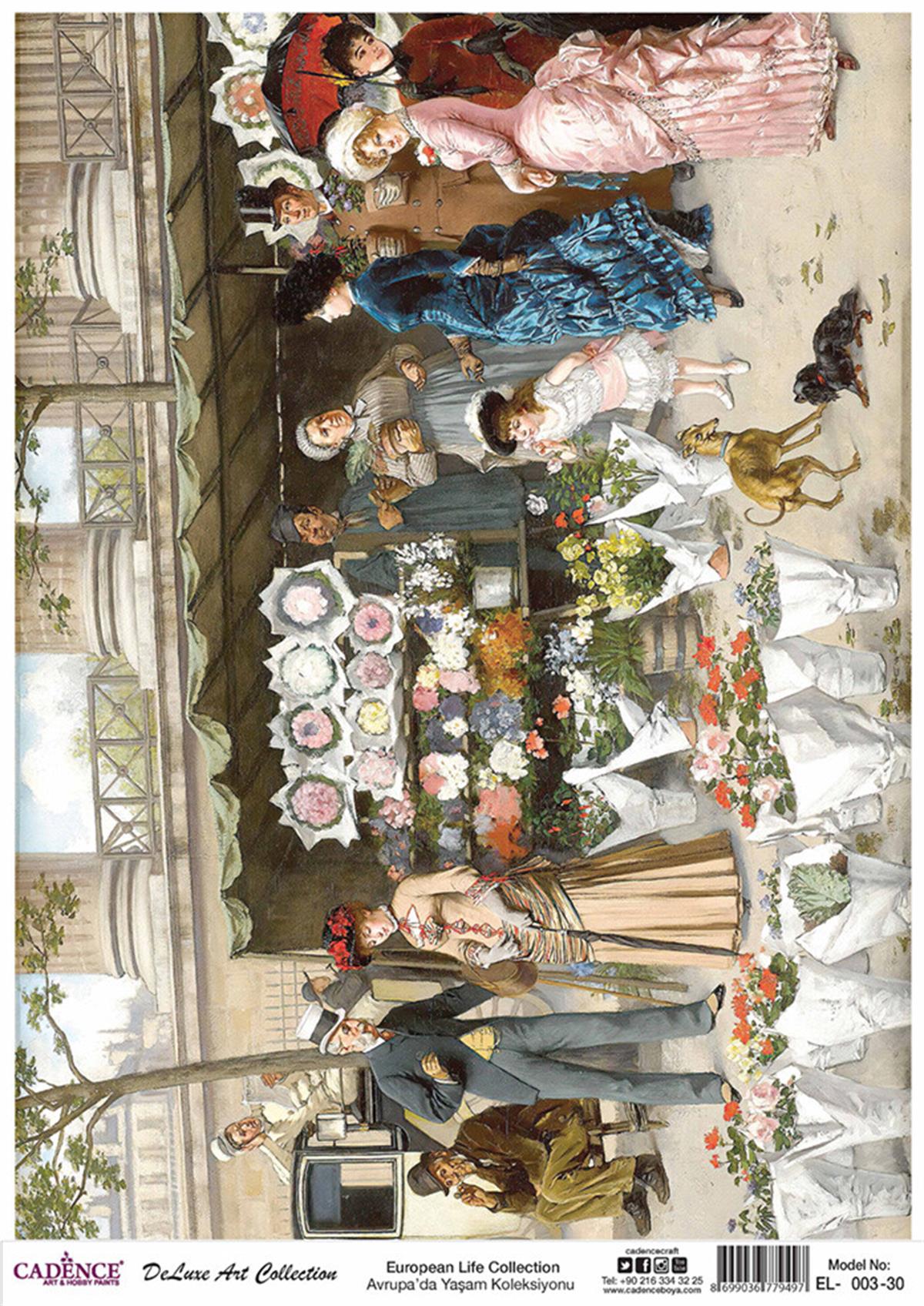 Cadence Life in Europe Латунь, коллекция декупаж, рука 03, 30x42см