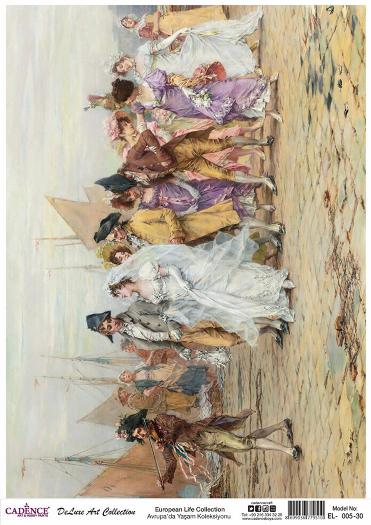 Cadence Life in Europe Латунь, коллекция декупаж, рука 05, 60x84см