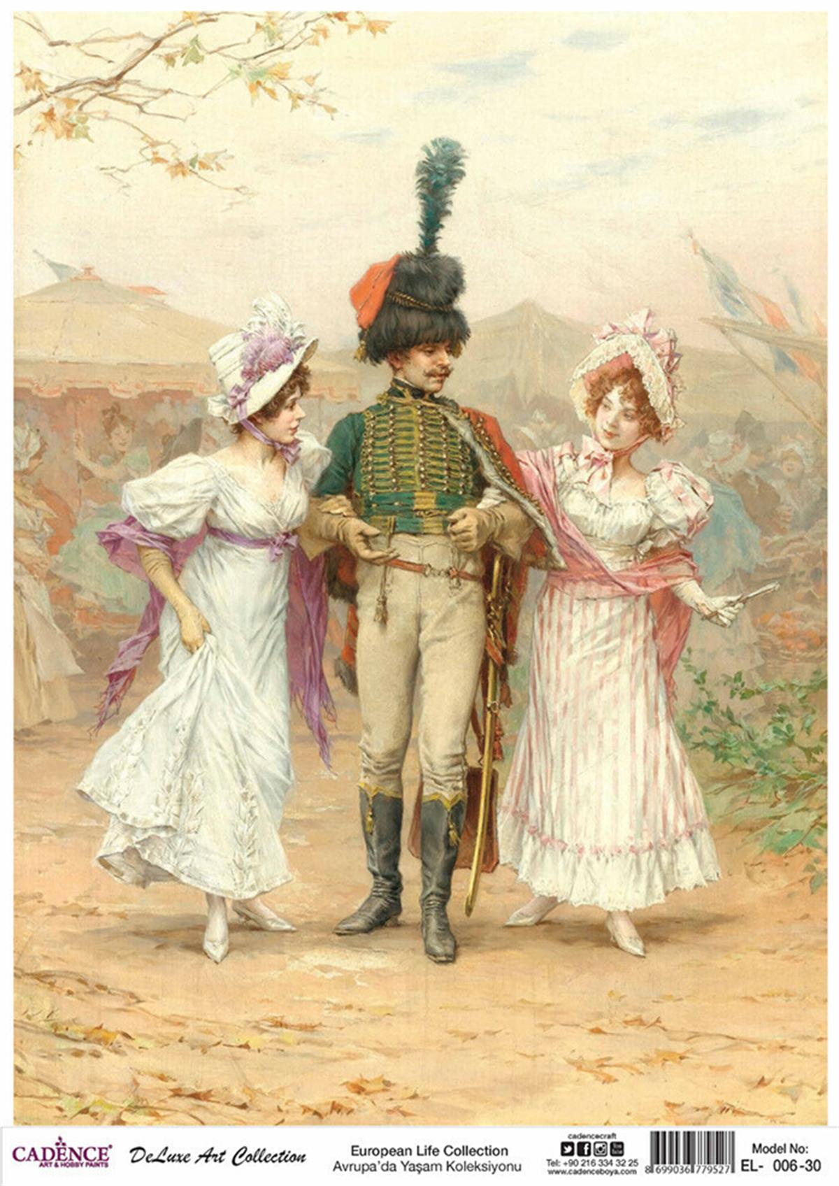 Cadence Life in Europe Латунь, коллекция декупаж, рука 06, 60x84см