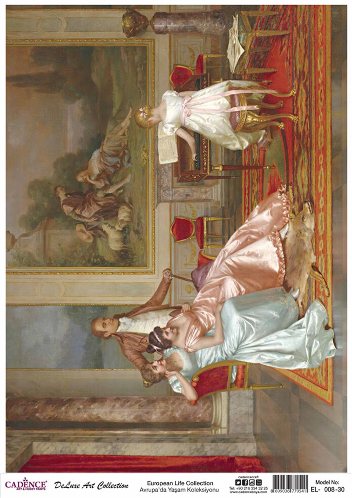 Cadence Life in Europe Латунь, коллекция декупаж, рука 08, 30x42см