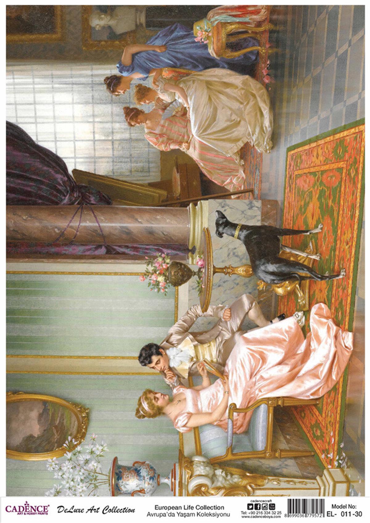 Cadence Life in Europe Латунь, коллекция декупаж, рука 11, 30x42см