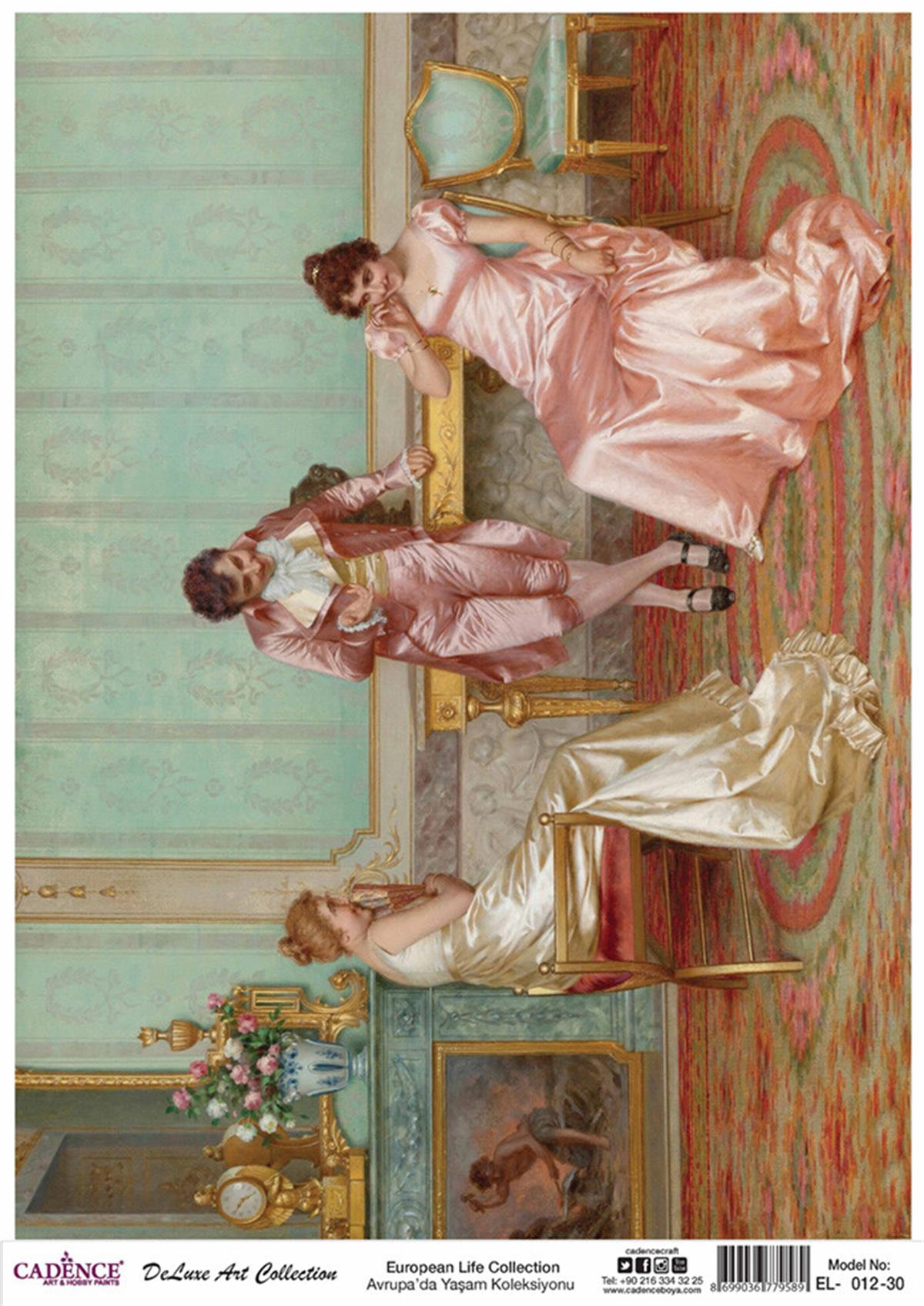 Cadence Life in Europe Латунь, коллекция декупаж, рука 12, 30x42см