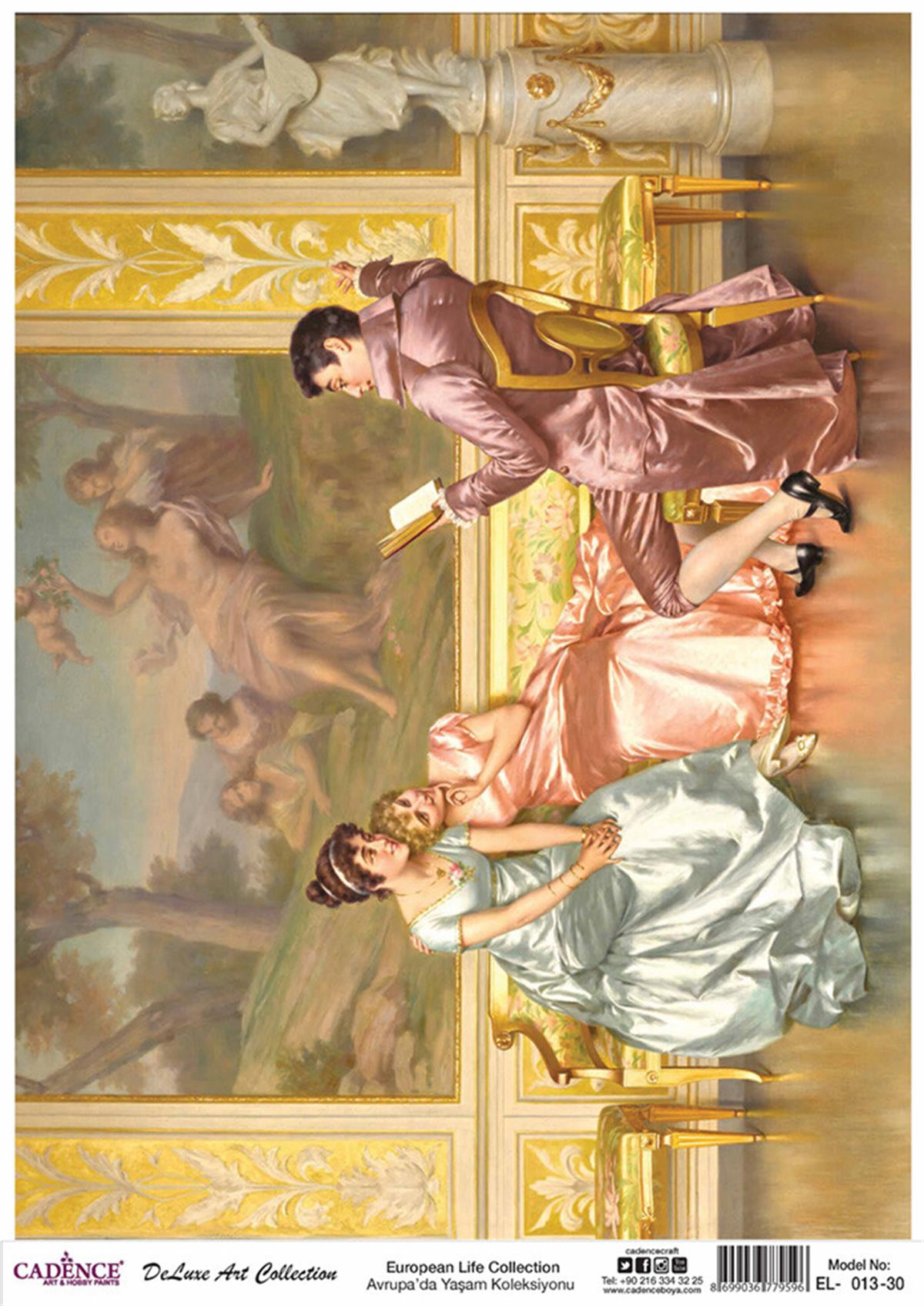 Cadence Life in Europe Латунь, коллекция декупаж, рука 13, 30x42см