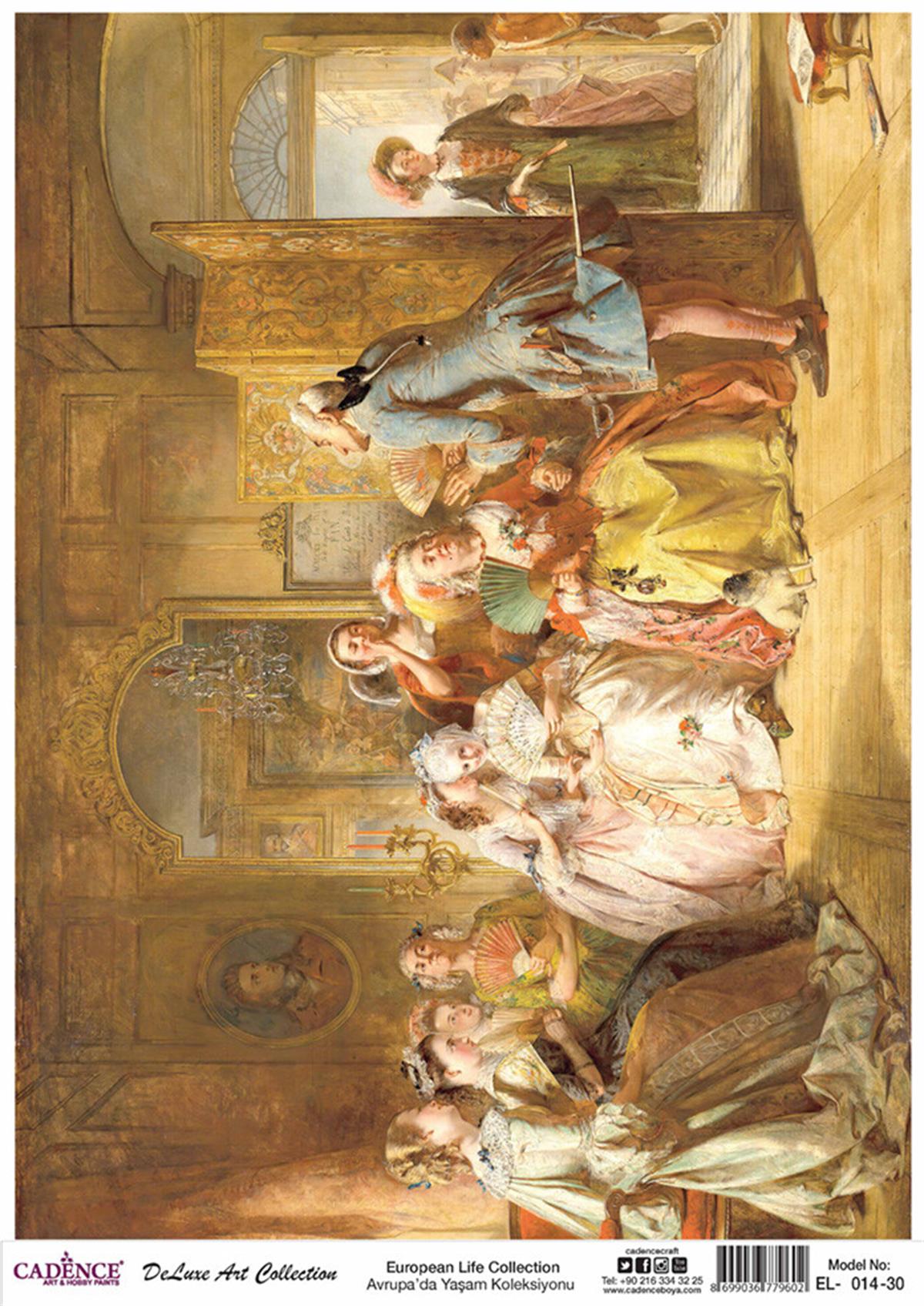 Cadence Life in Europe Brass Decoupage Collection Hand 14 30x42cm